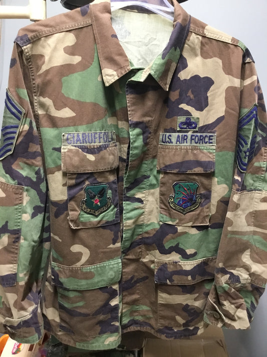U.S. Woodland BDU Shirt with Airforce Insignia Medium