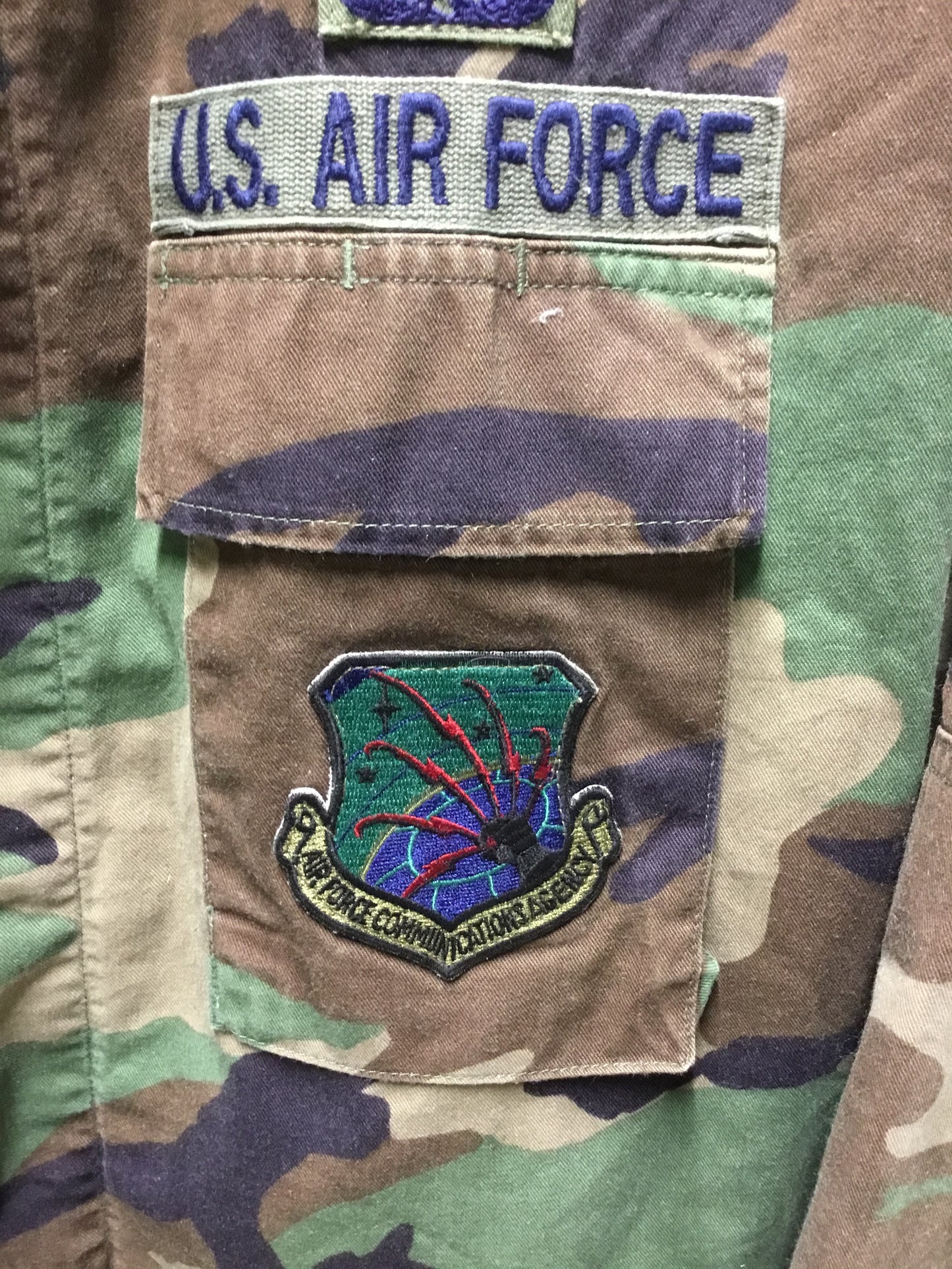 U.S. Woodland BDU Shirt with Airforce Insignia Medium