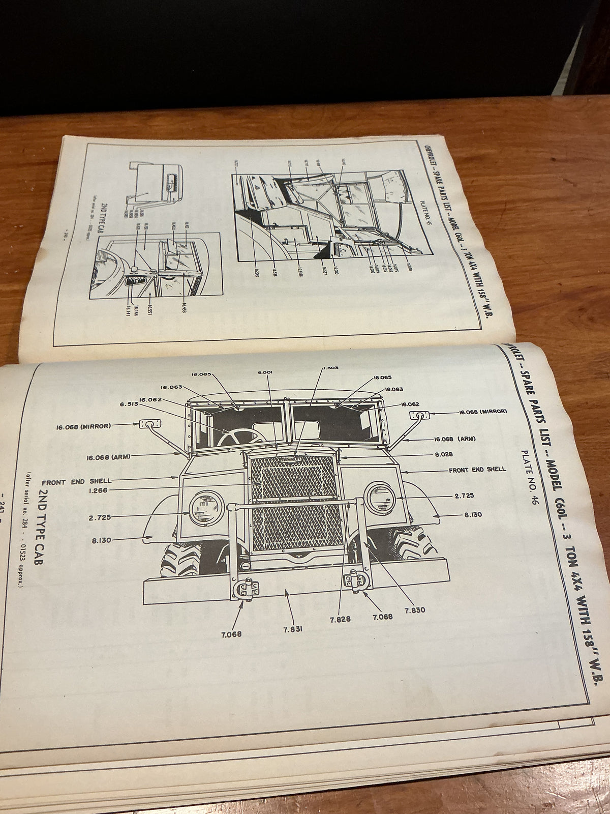 1943 Chevrolet Spare Parts List 3 Ton 4x4 Model C60L Chassis 8443 CMP Vehicle