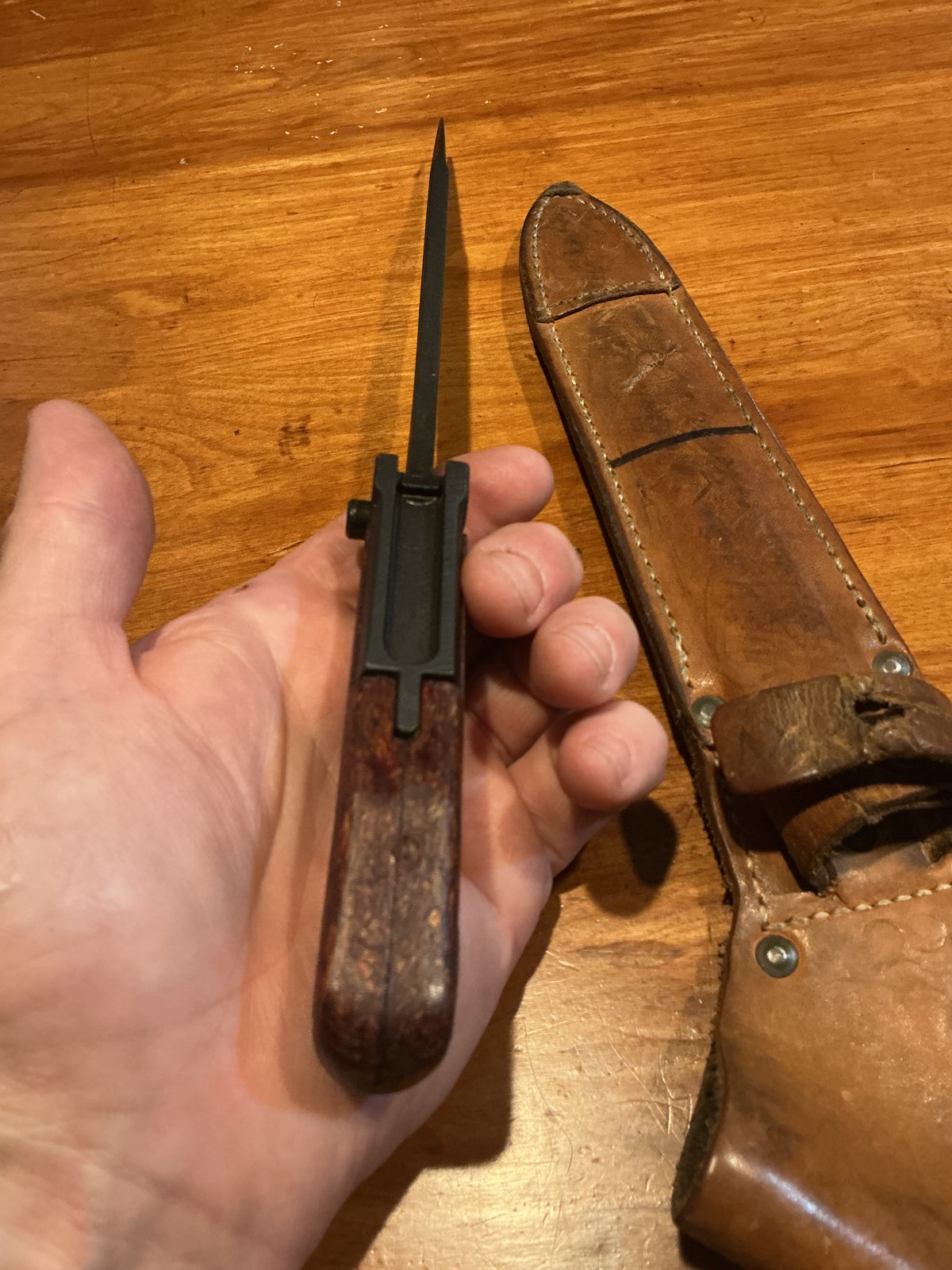 Czech VZ.58 Bayonet with Leather Scabbard