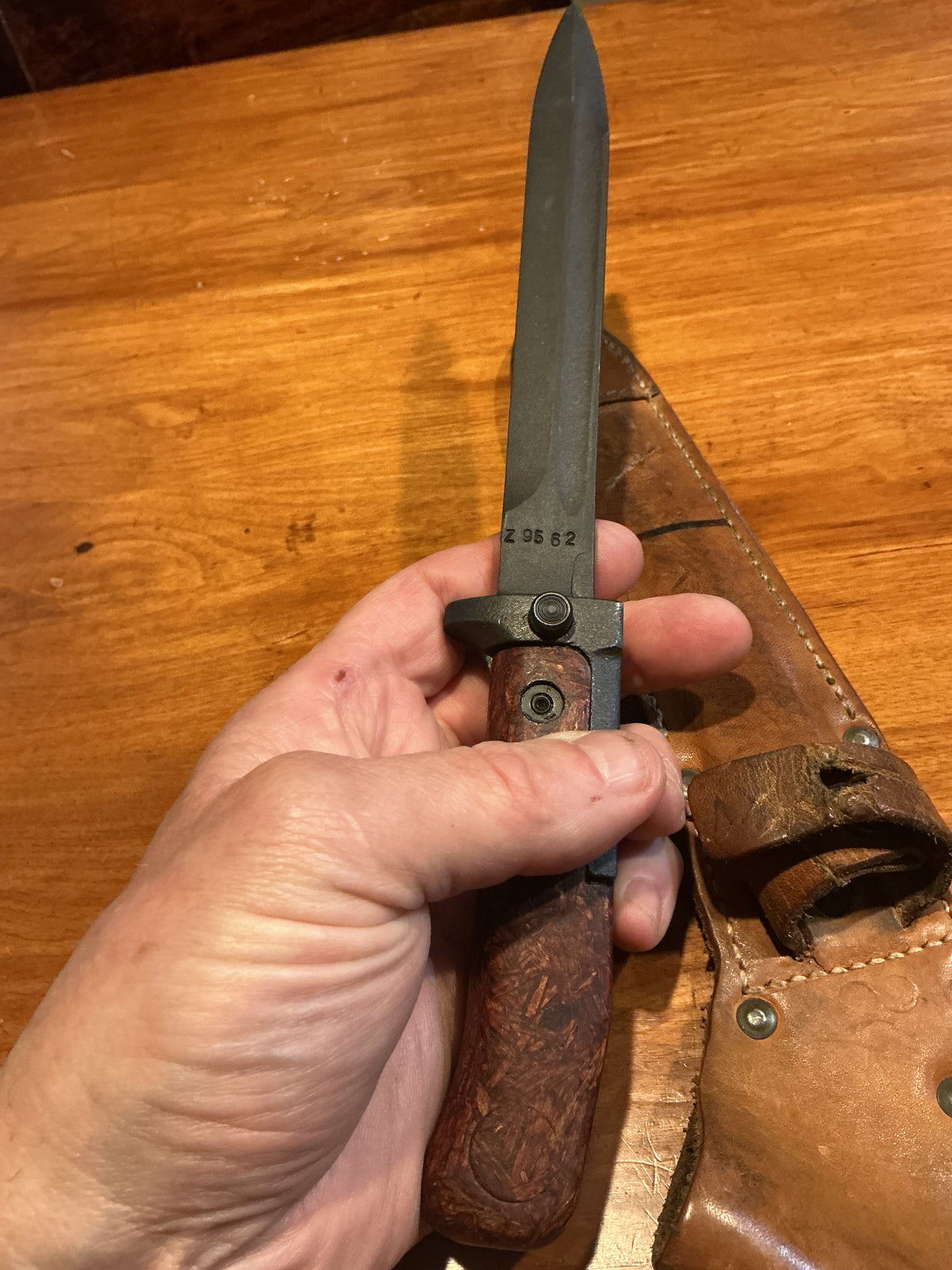 Czech VZ.58 Bayonet with Leather Scabbard