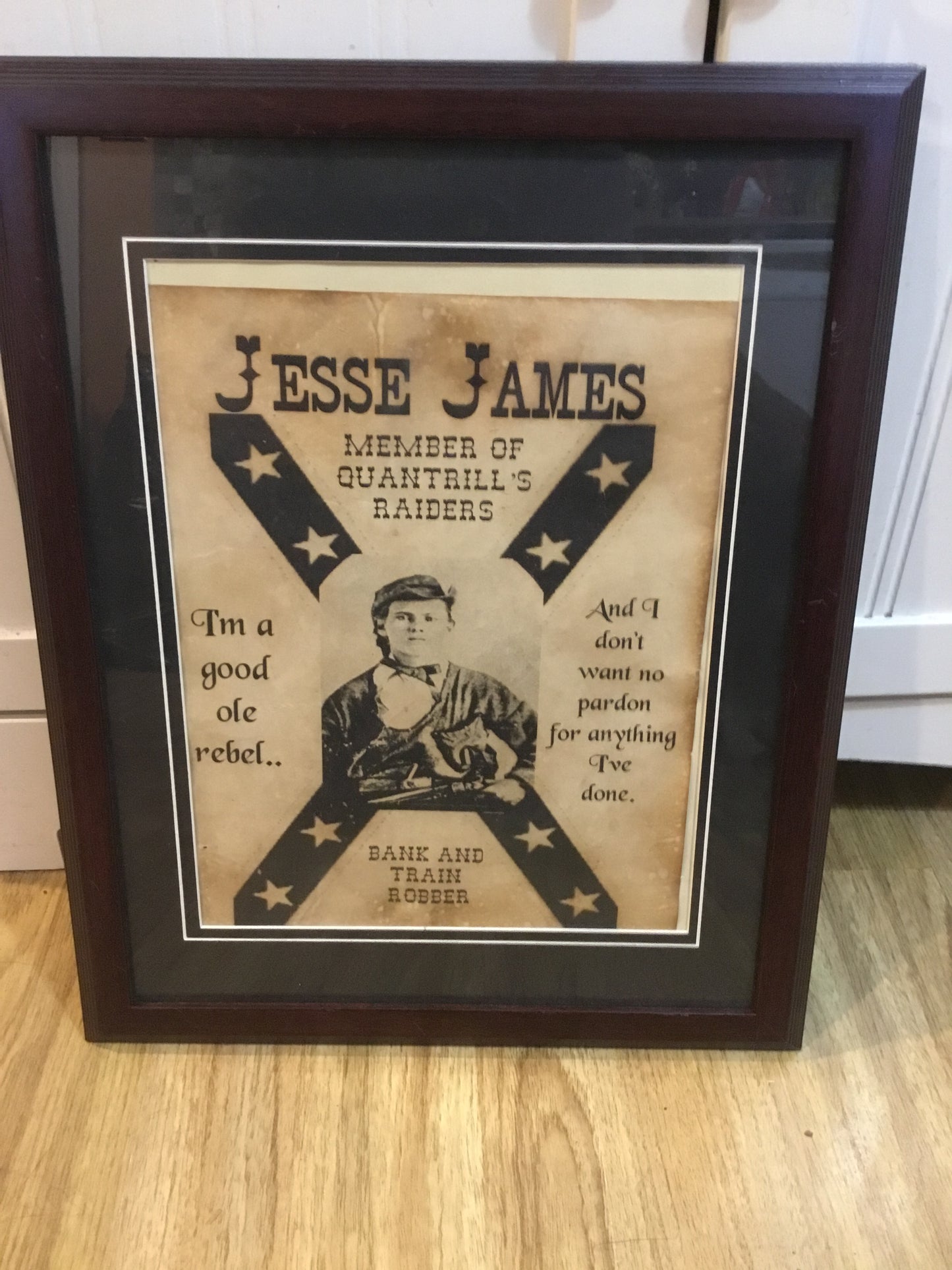 Jesse James Framed Outlaw Print .