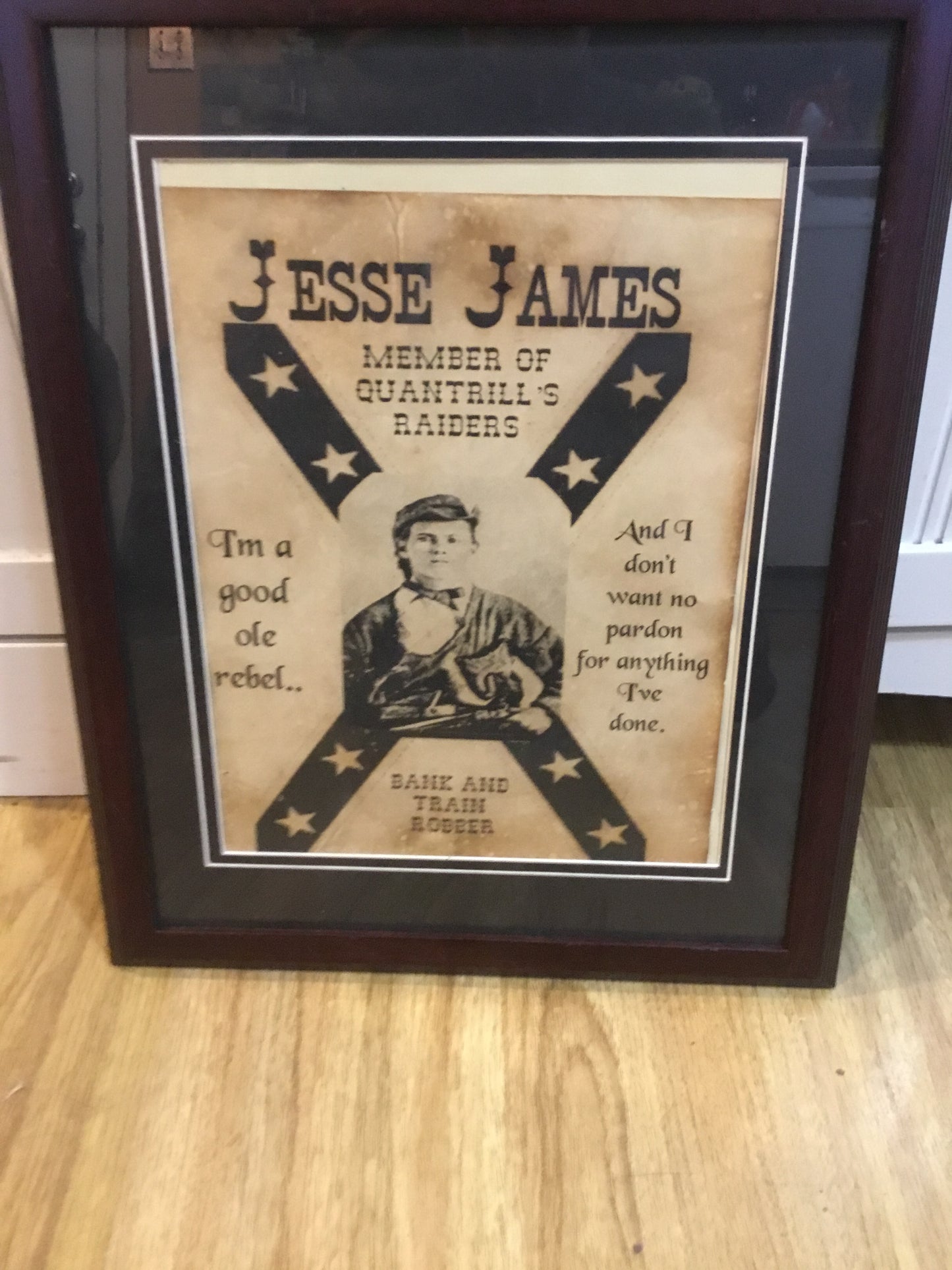 Jesse James Framed Outlaw Print .