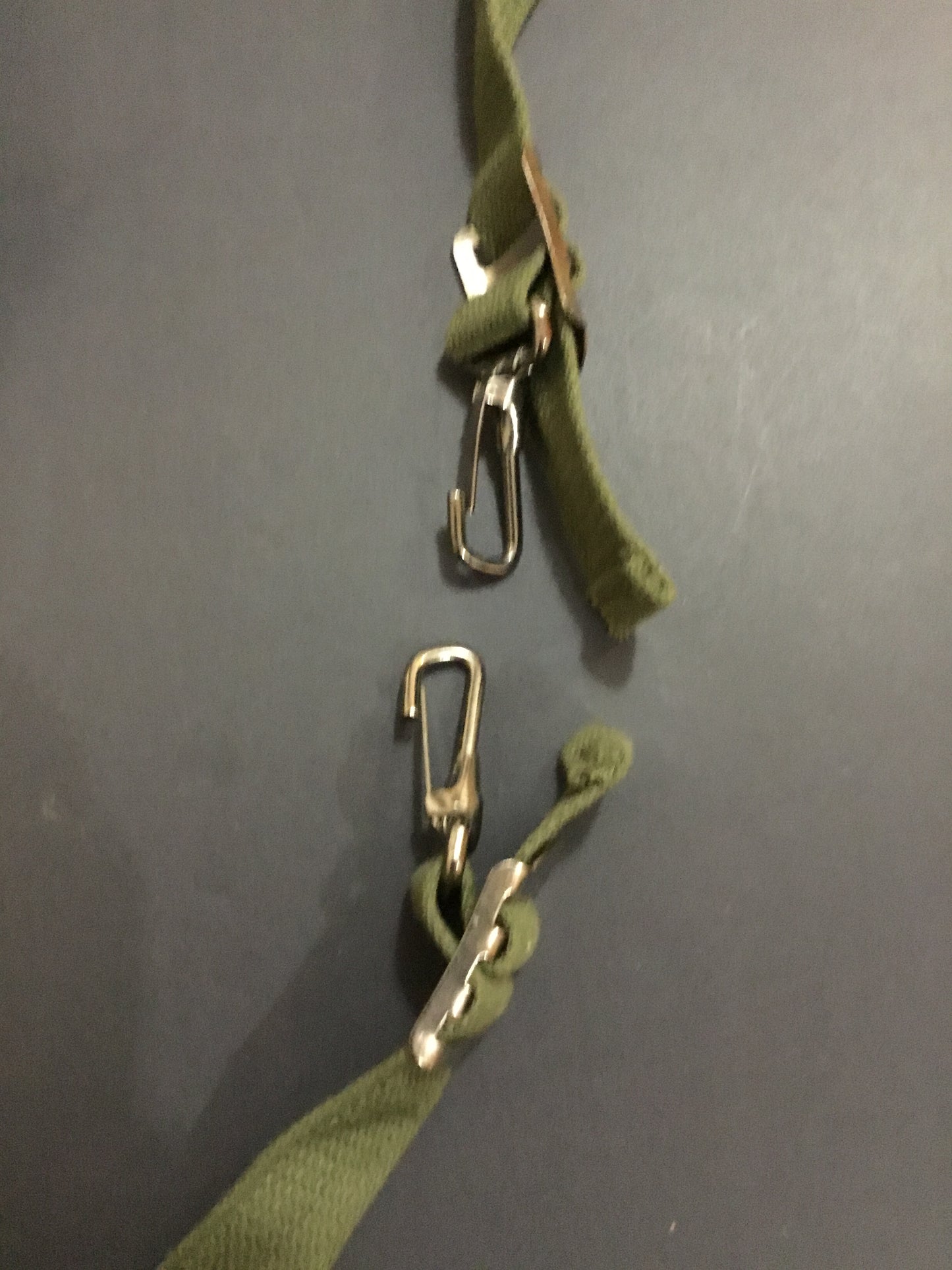 GREEN CANVAS SLING ; , CLIP ATTACHMENT POINTS