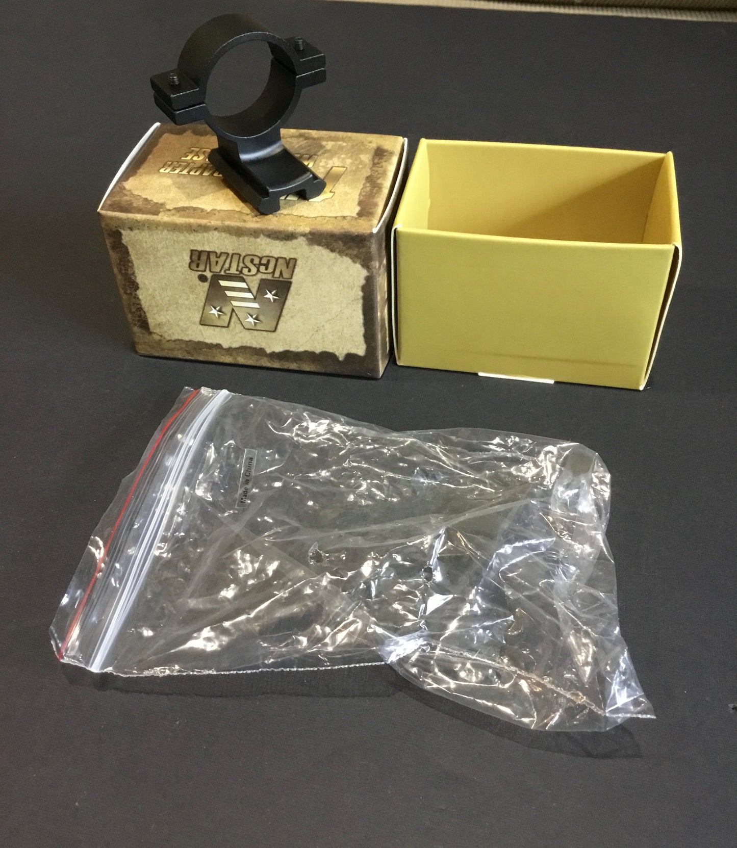 New in box NCSTAR SCOPE MOUNT ADAPTER WITH WEAVER RAILS, 1" DIAMETER