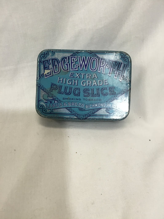 Vintage Edgeworth Extra High Grade Plug Slice Tobacco Tin