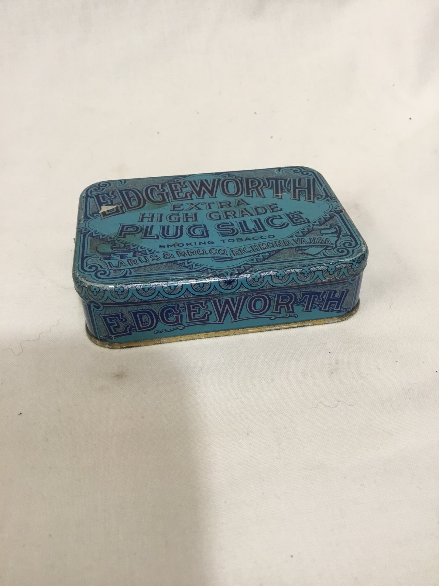 Vintage Edgeworth Extra High Grade Plug Slice Tobacco Tin