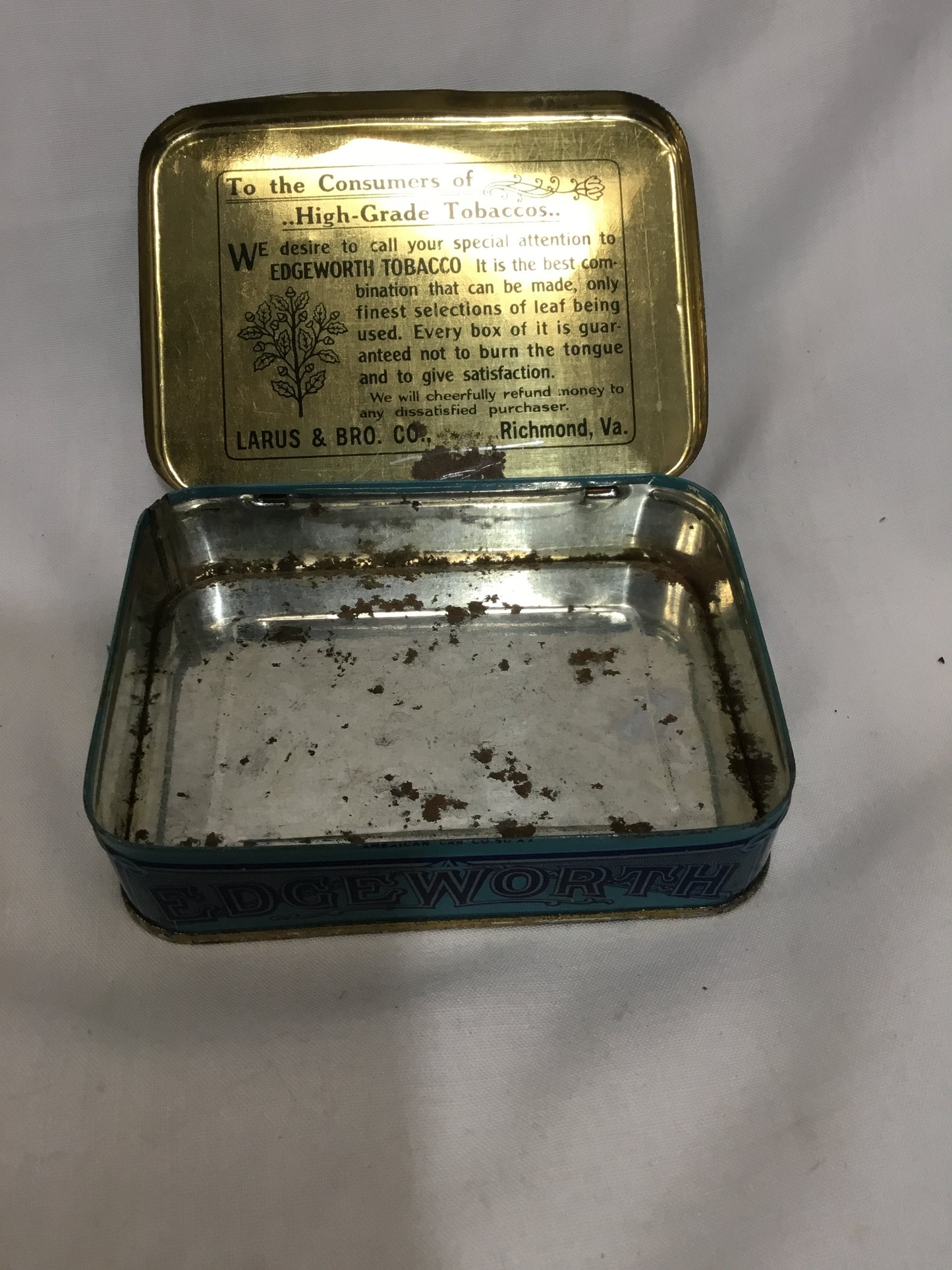 Vintage Edgeworth Extra High Grade Plug Slice Tobacco Tin