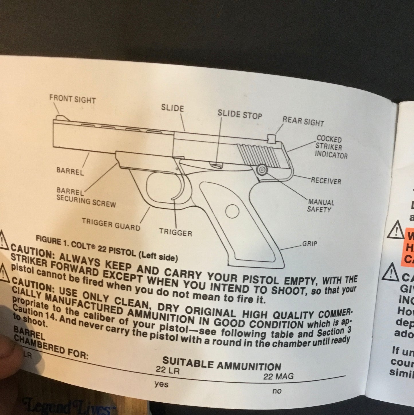 Lot of 4  Pistol Instruction Booklets , Colt ,Smith &Wesson