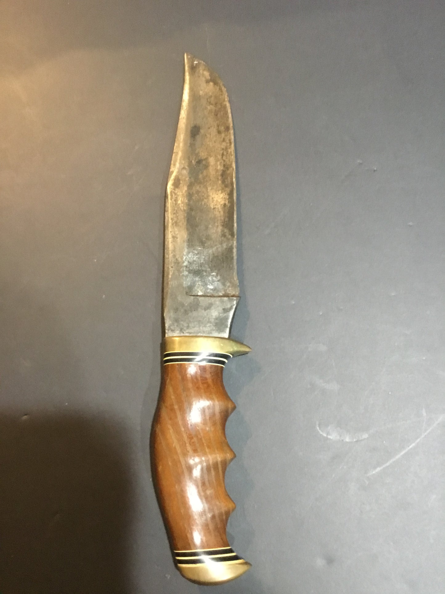 Older Bush Knife Wooden Handle 13 inches