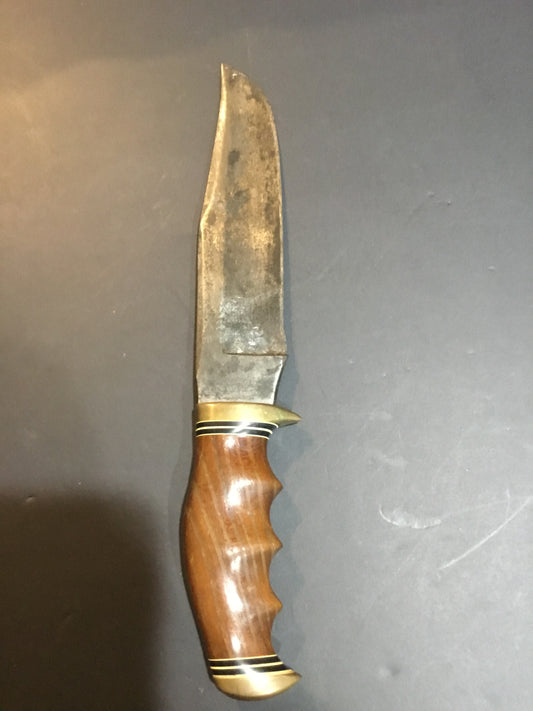 Older Bush Knife Wooden Handle 13 inches