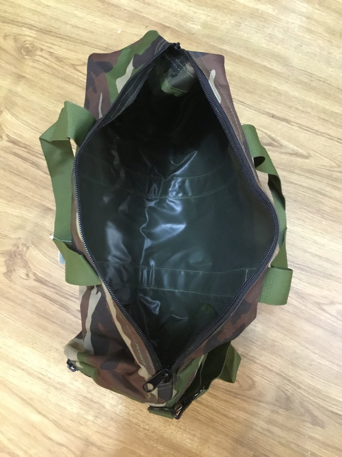 New. Woodland Pattern Kit Bag with Shoulder Strap