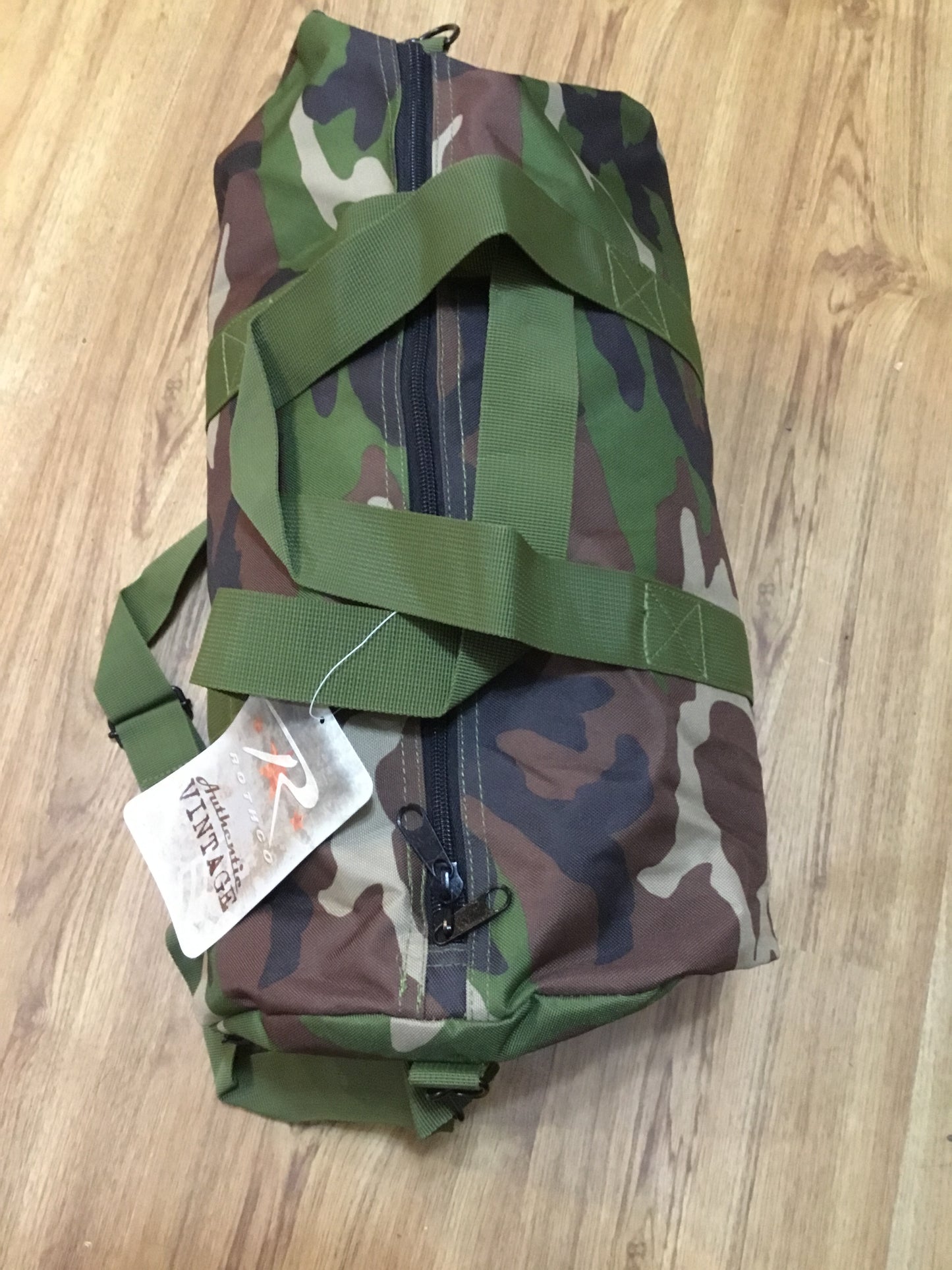 New. Woodland Pattern Kit Bag with Shoulder Strap