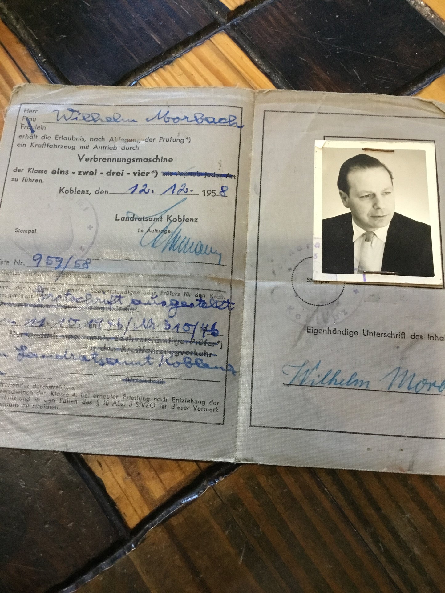 Post War German Drivers License, with Photo