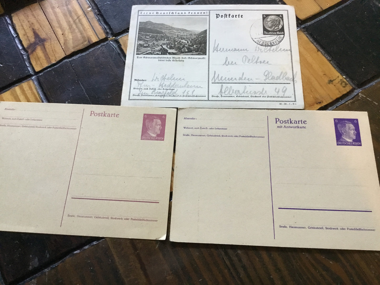 Lot of 3 WW11 German Post Cards