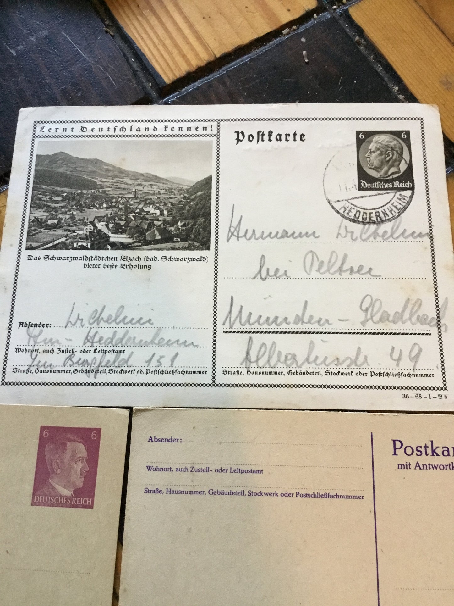 Lot of 3 WW11 German Post Cards