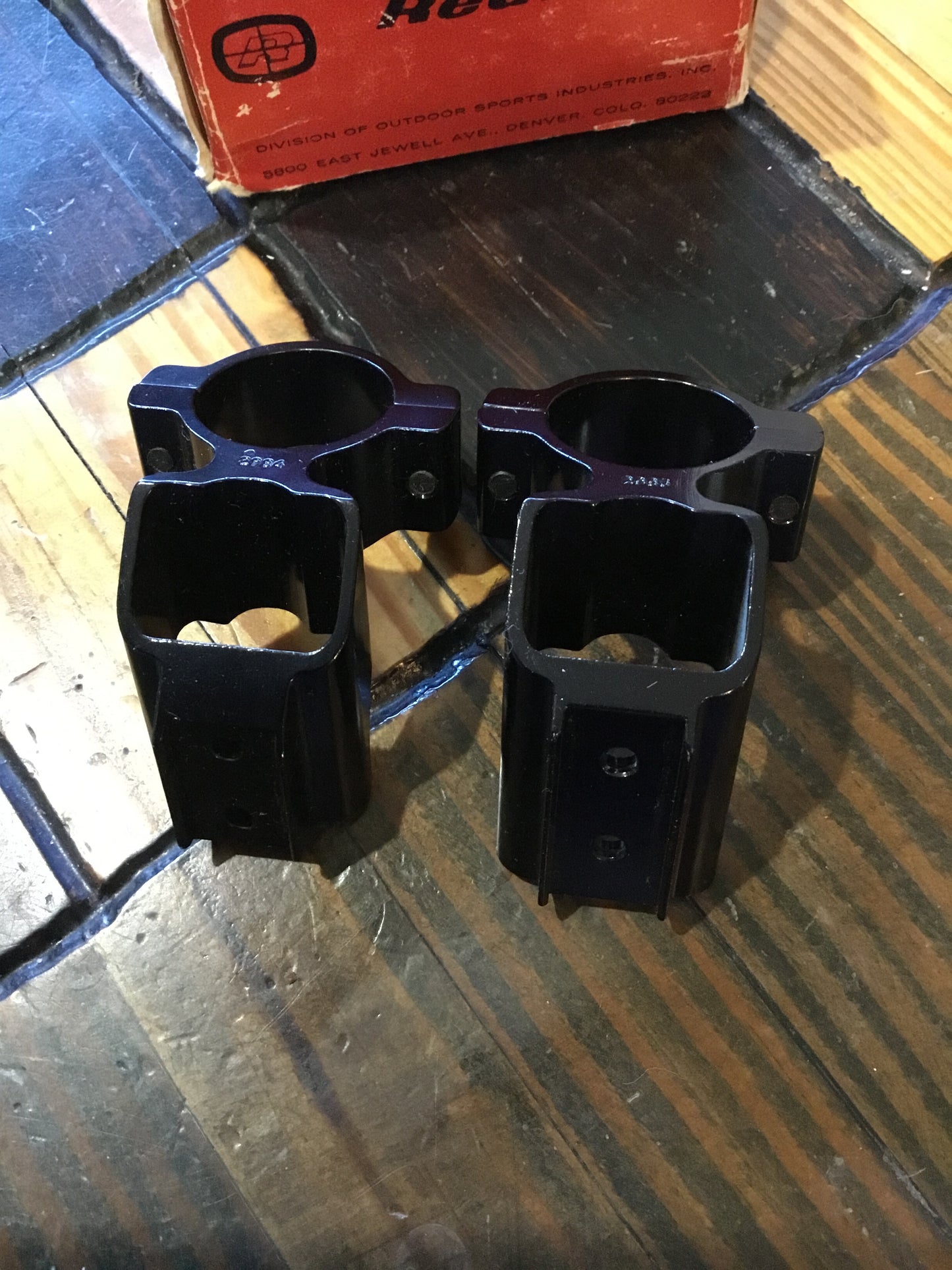 Vintage Redfield 2 Piece Scope Mount Bases with Integral Rings