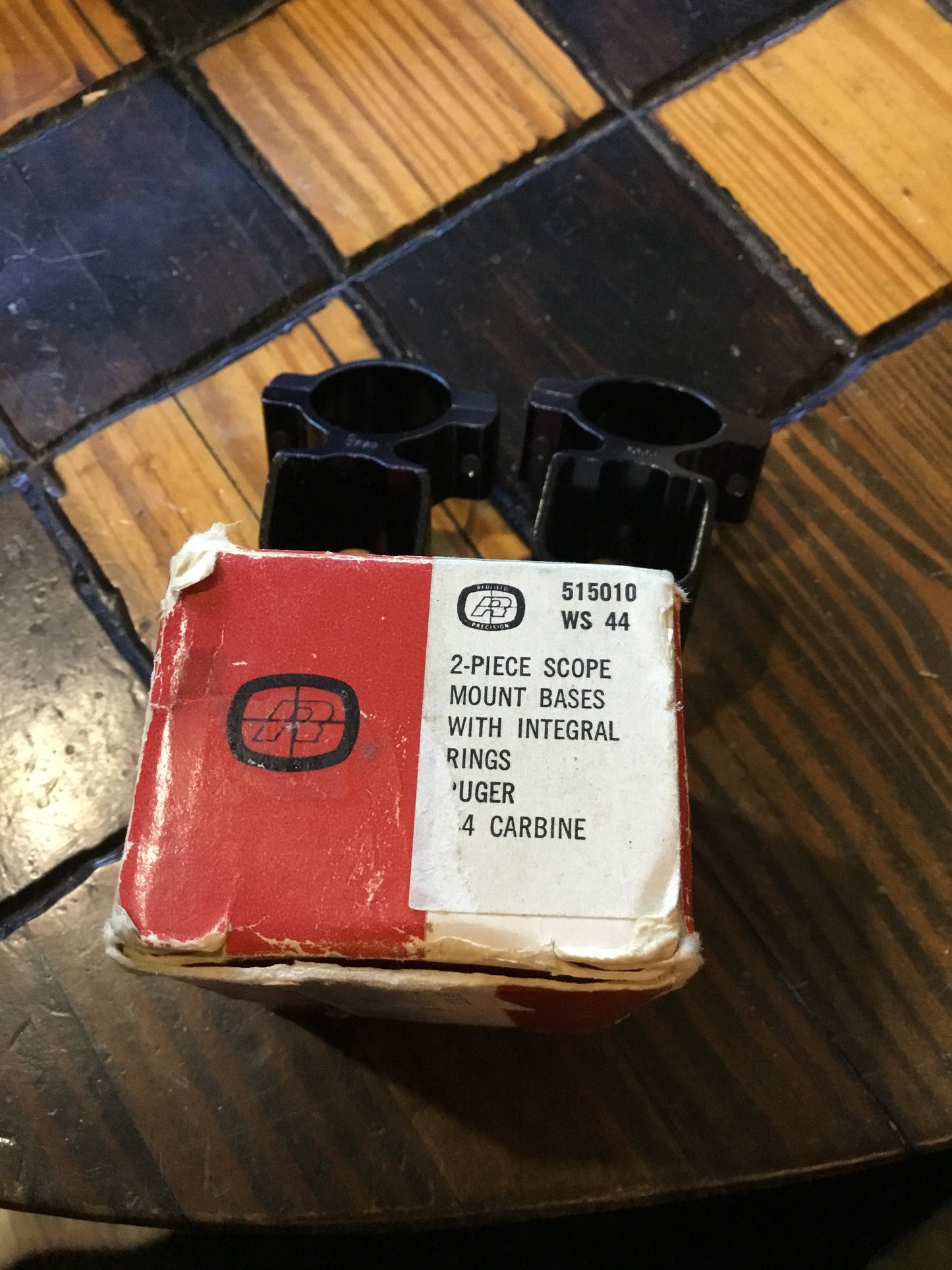 Vintage Redfield 2 Piece Scope Mount Bases with Integral Rings