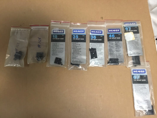 Lot of 8 Vintage Weaver Top Mount  Base , NOS Packaging