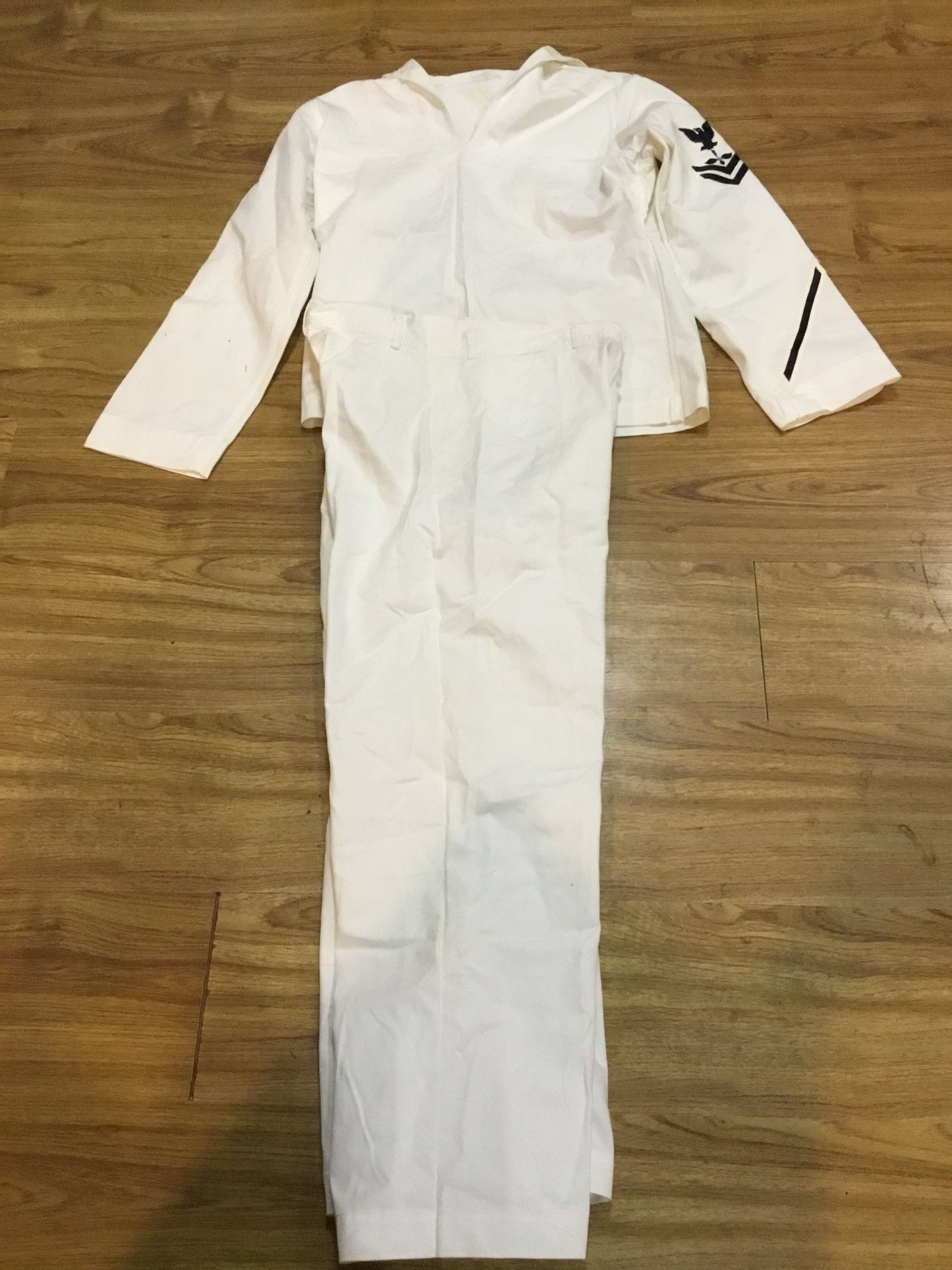 U.S. Navy Uniform whites with Insignia Medium