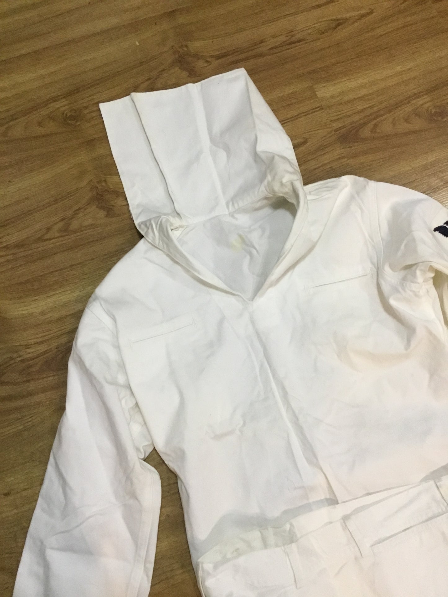 U.S. Navy Uniform whites with Insignia Medium
