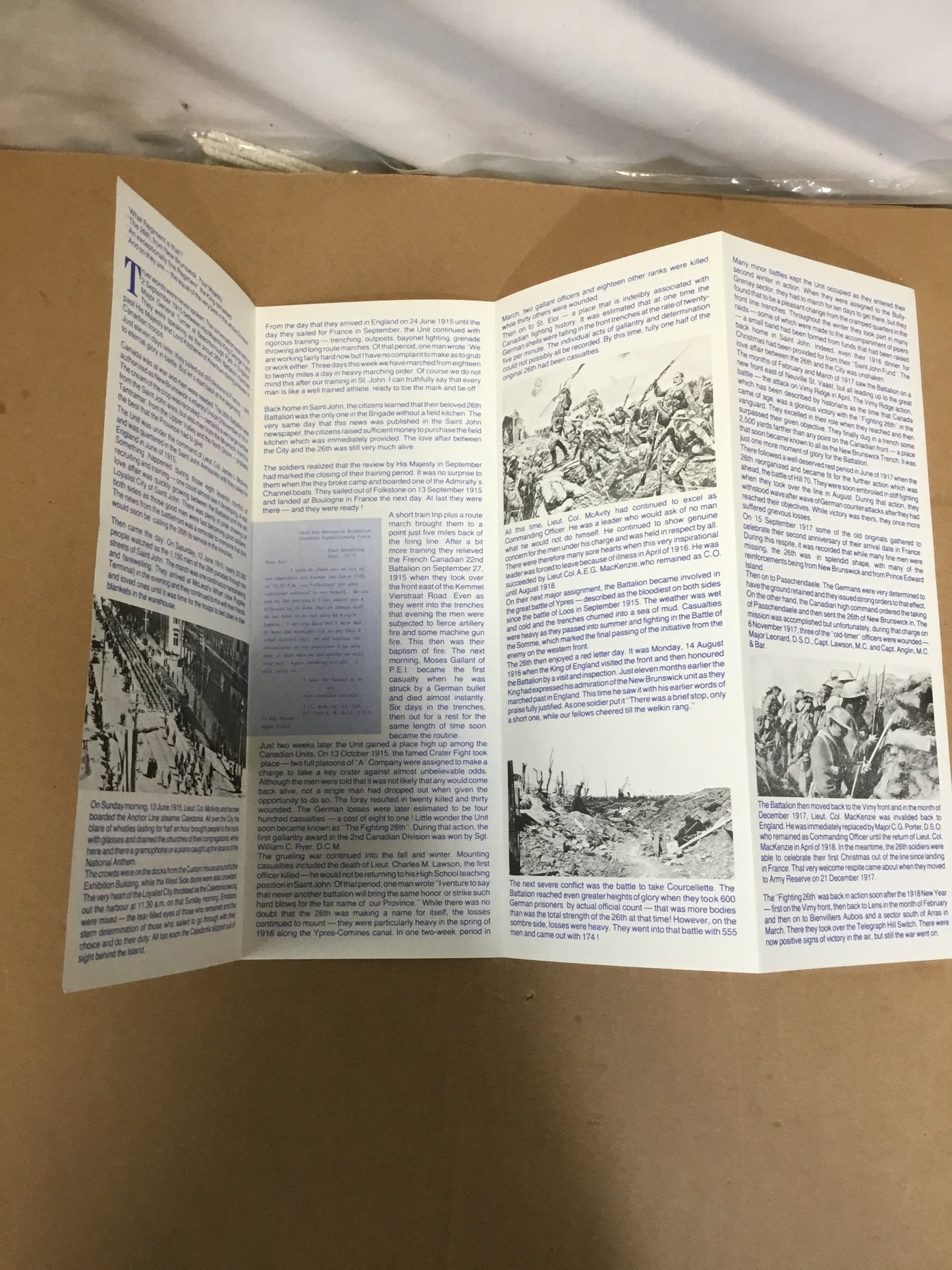 The Fighting 26th Battalion Brochure , Produced 1991
