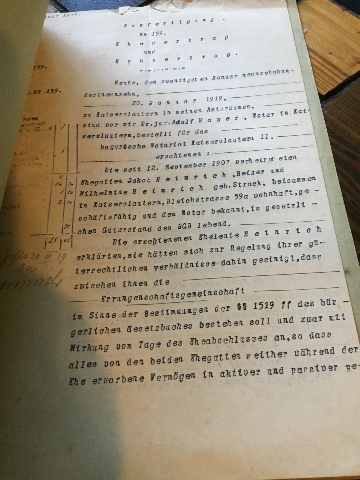 THIRD REICH NOTARY DOCUMENTS, DATED  1938