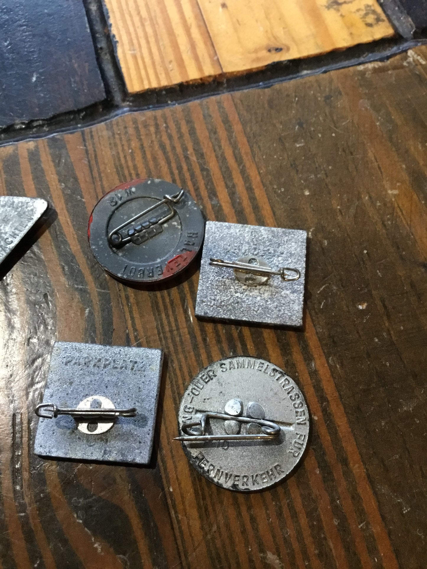 Lot of 6 WW11 German WHW Traffic Signs Tinnies , all in original condition .