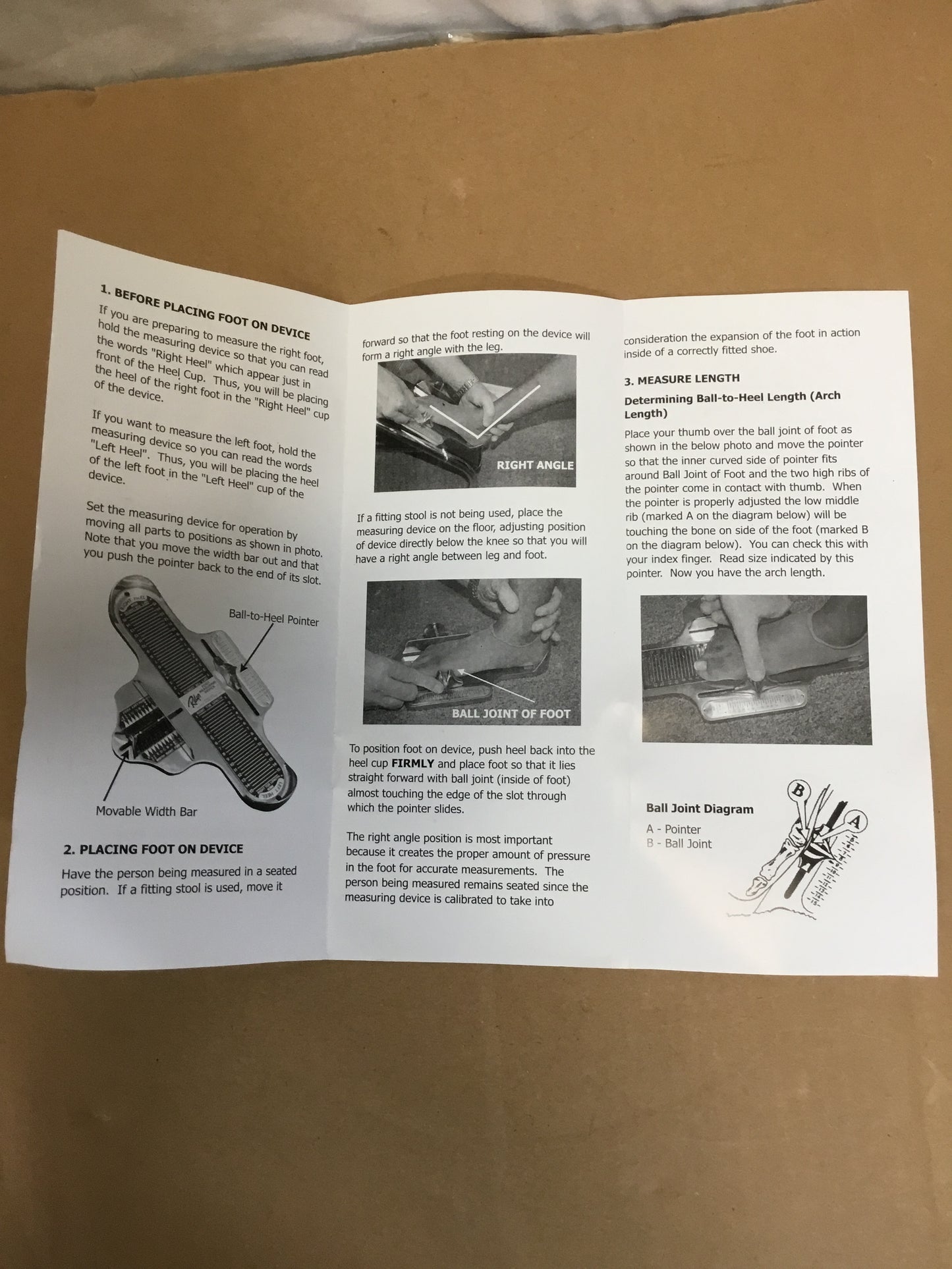 Vintage Ralyn Shoe Store Foot Measuring Device