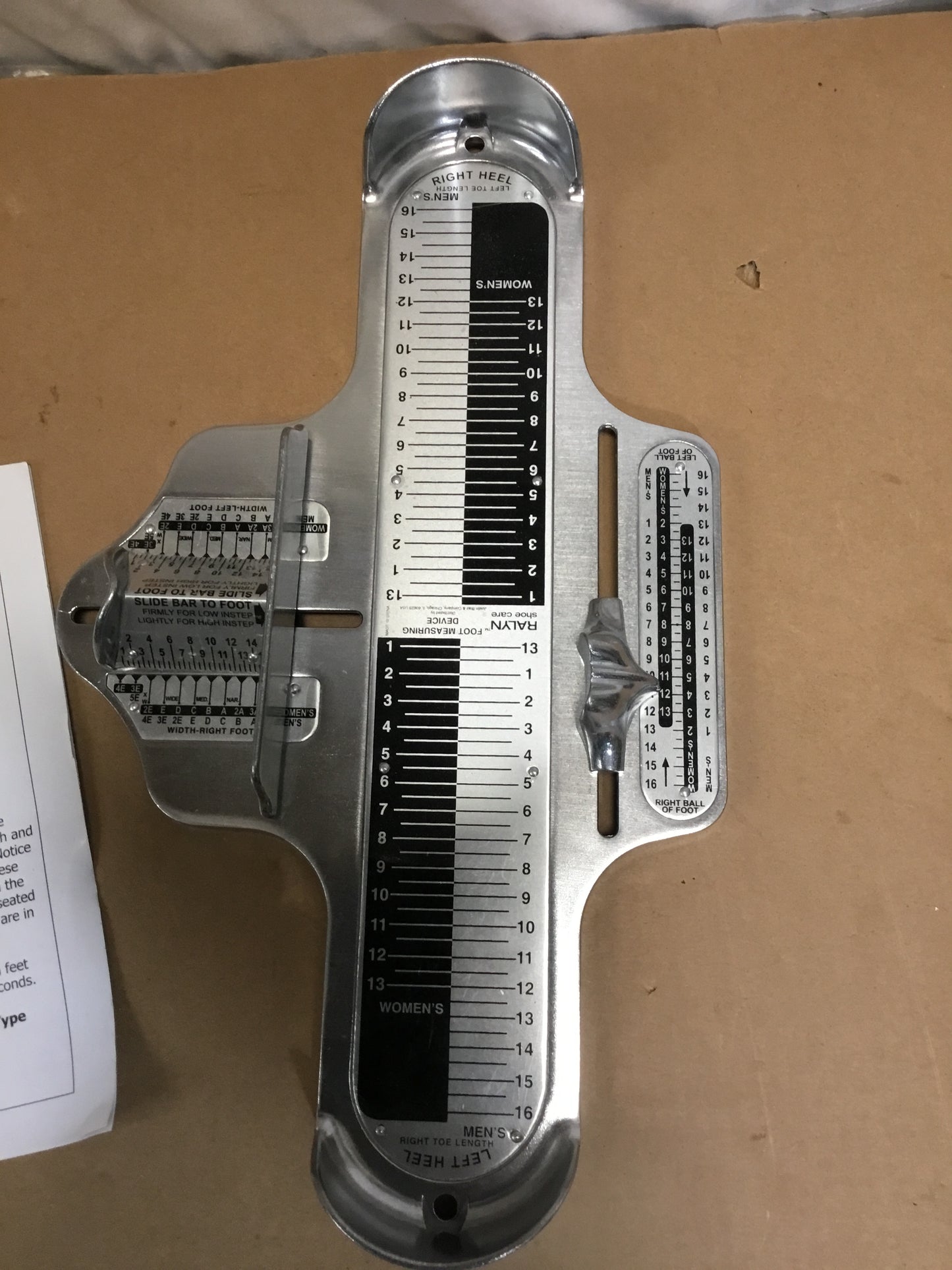 Vintage Ralyn Shoe Store Foot Measuring Device