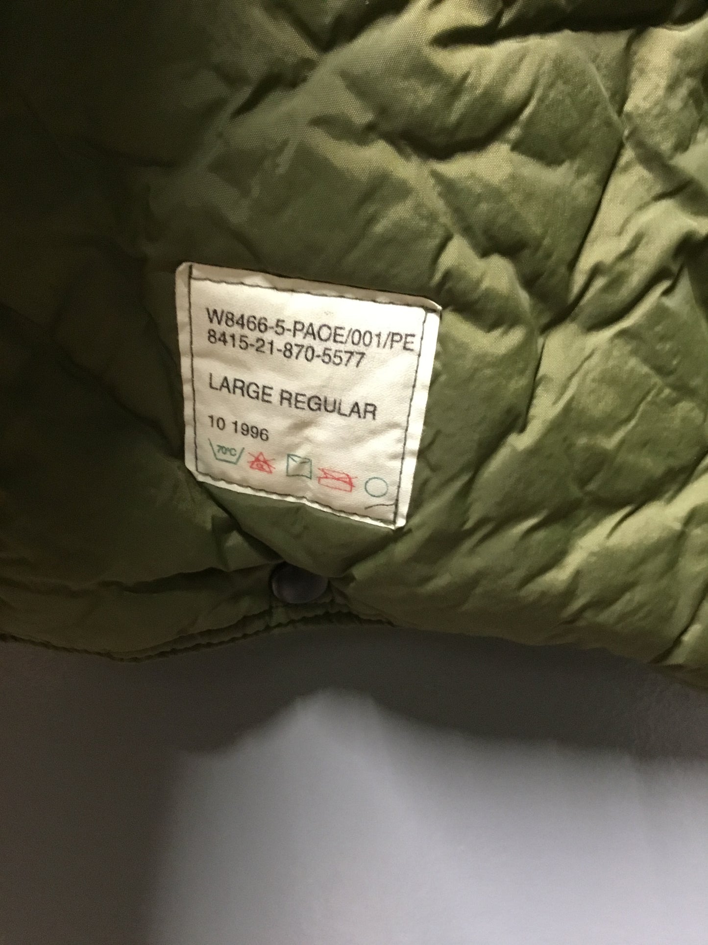 Canadian Forces Arctic  Parka Liner Large Regular