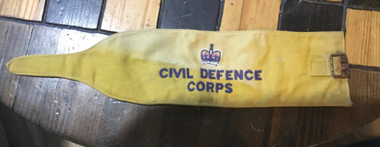 British Civil Defence Corps Arm Band , Queens Crown