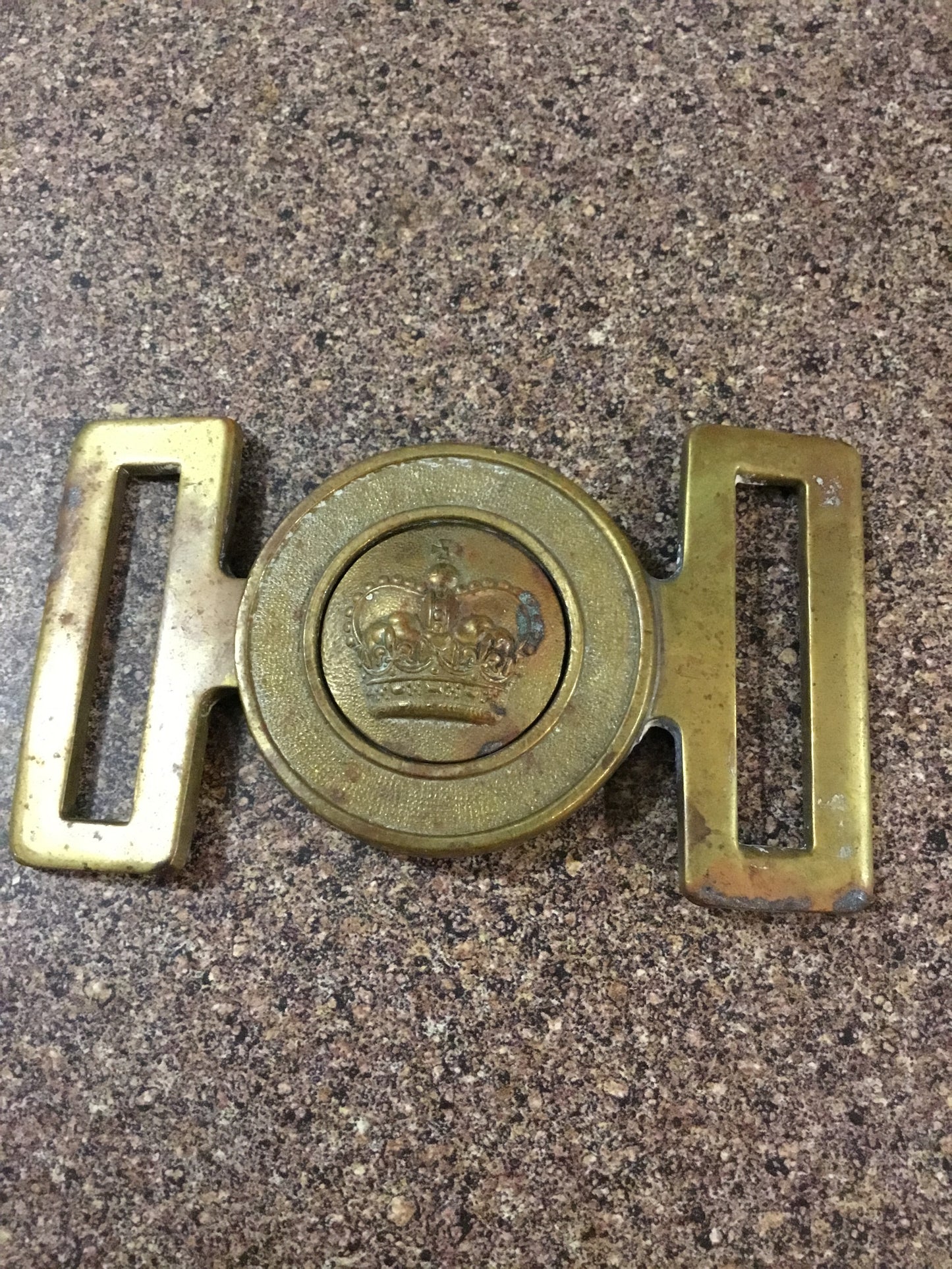 Two Piece Canadian Military Buckle Queens Crown