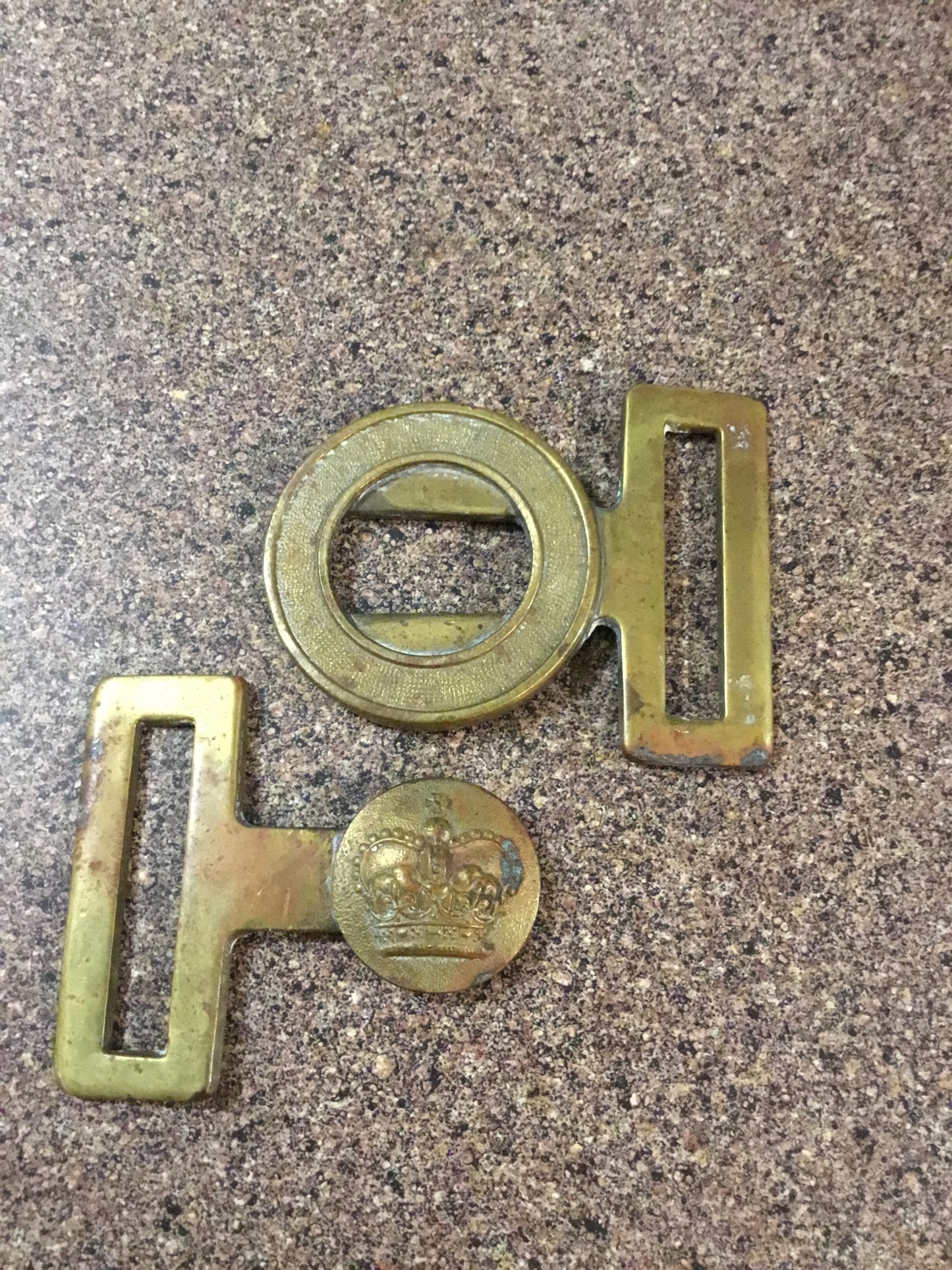 Two Piece Canadian Military Buckle Queens Crown