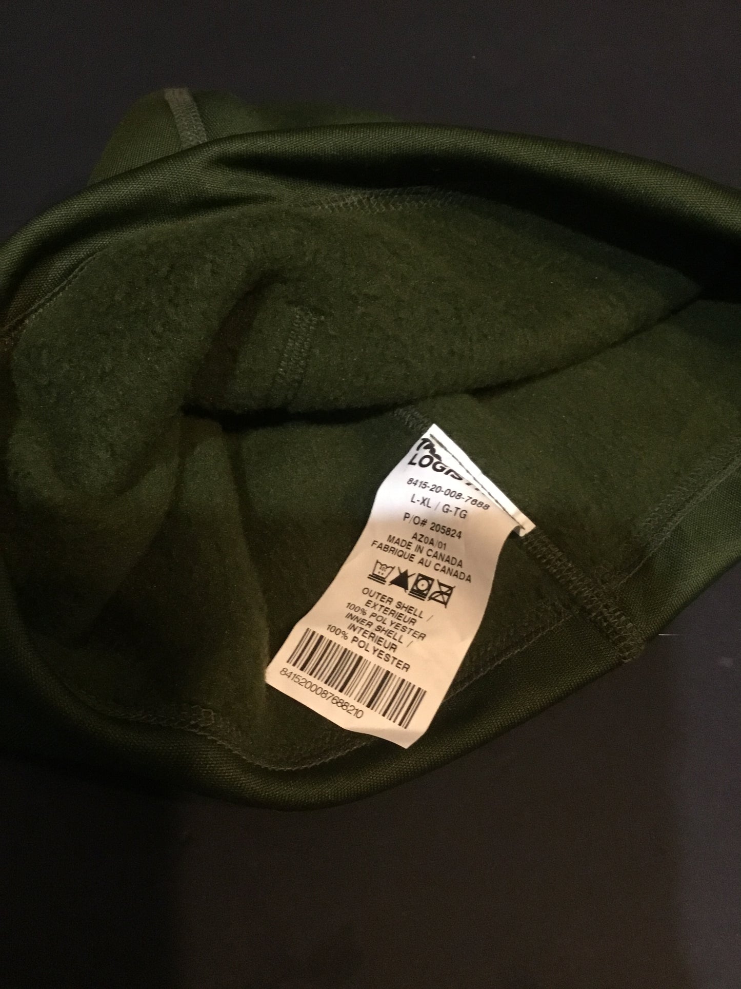 Military Polar Fleece cap/Touque  Size Lg/XL