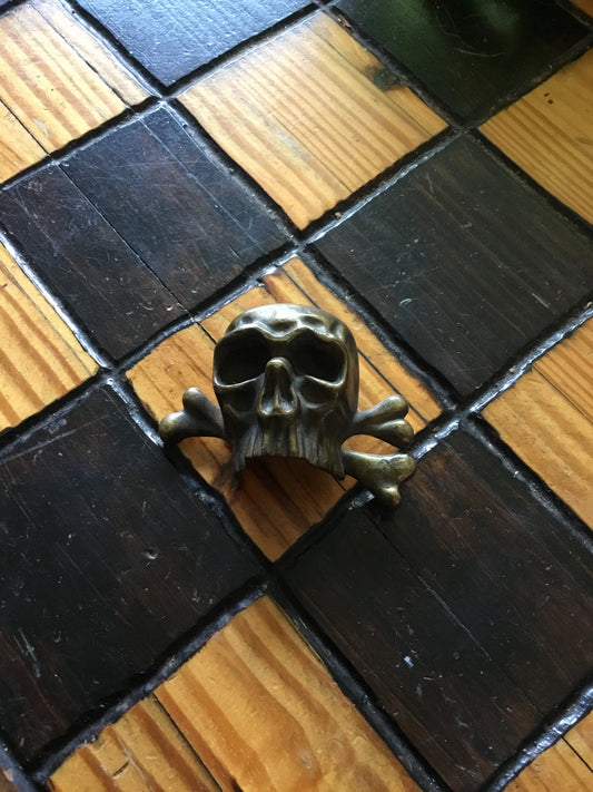 Large Brass Skull Badge ,possible British  Lancers