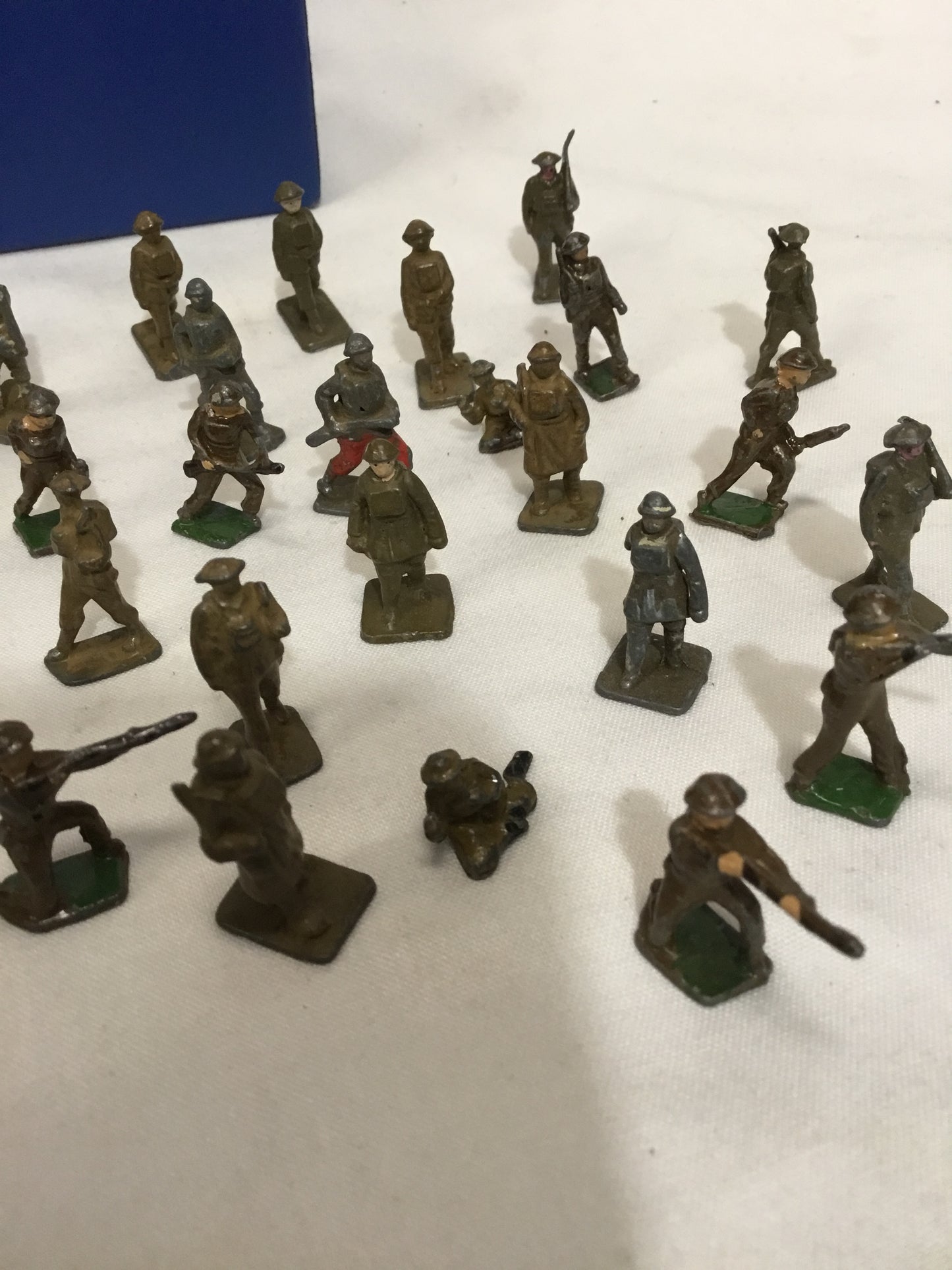 Lot of 37 Miniature Metal Soldiers , War Time