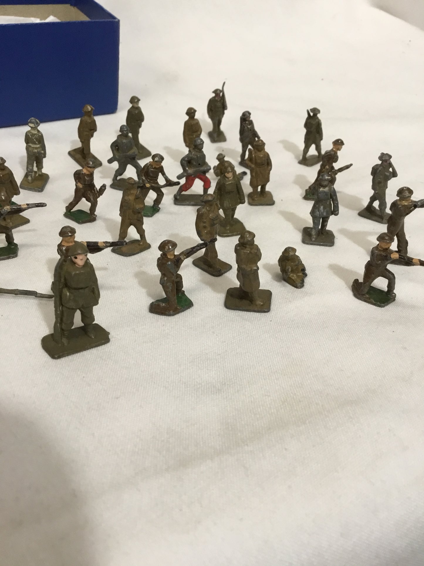 Lot of 37 Miniature Metal Soldiers , War Time