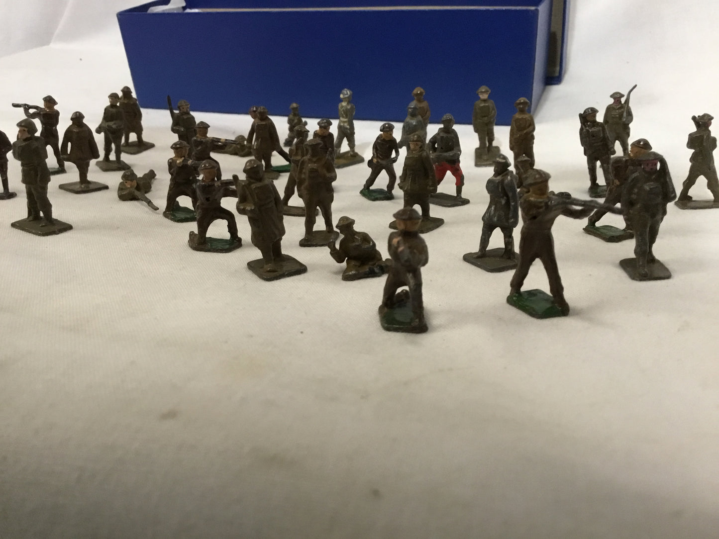 Lot of 37 Miniature Metal Soldiers , War Time