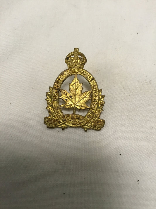 British Columbia Dragoons WWII cap badge