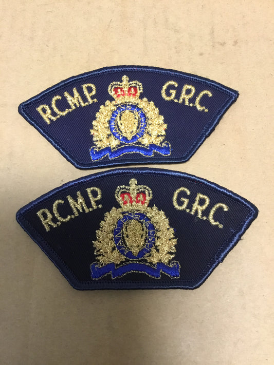 Pair Royal Canadian Mounted Police RCMP Shoulder Titles