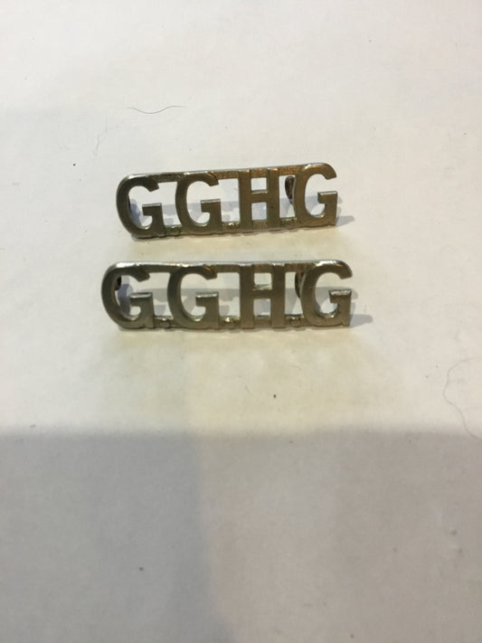 Pair Canadian GGHG Governor Generals Horse Guards Shoulder Titles Insignia