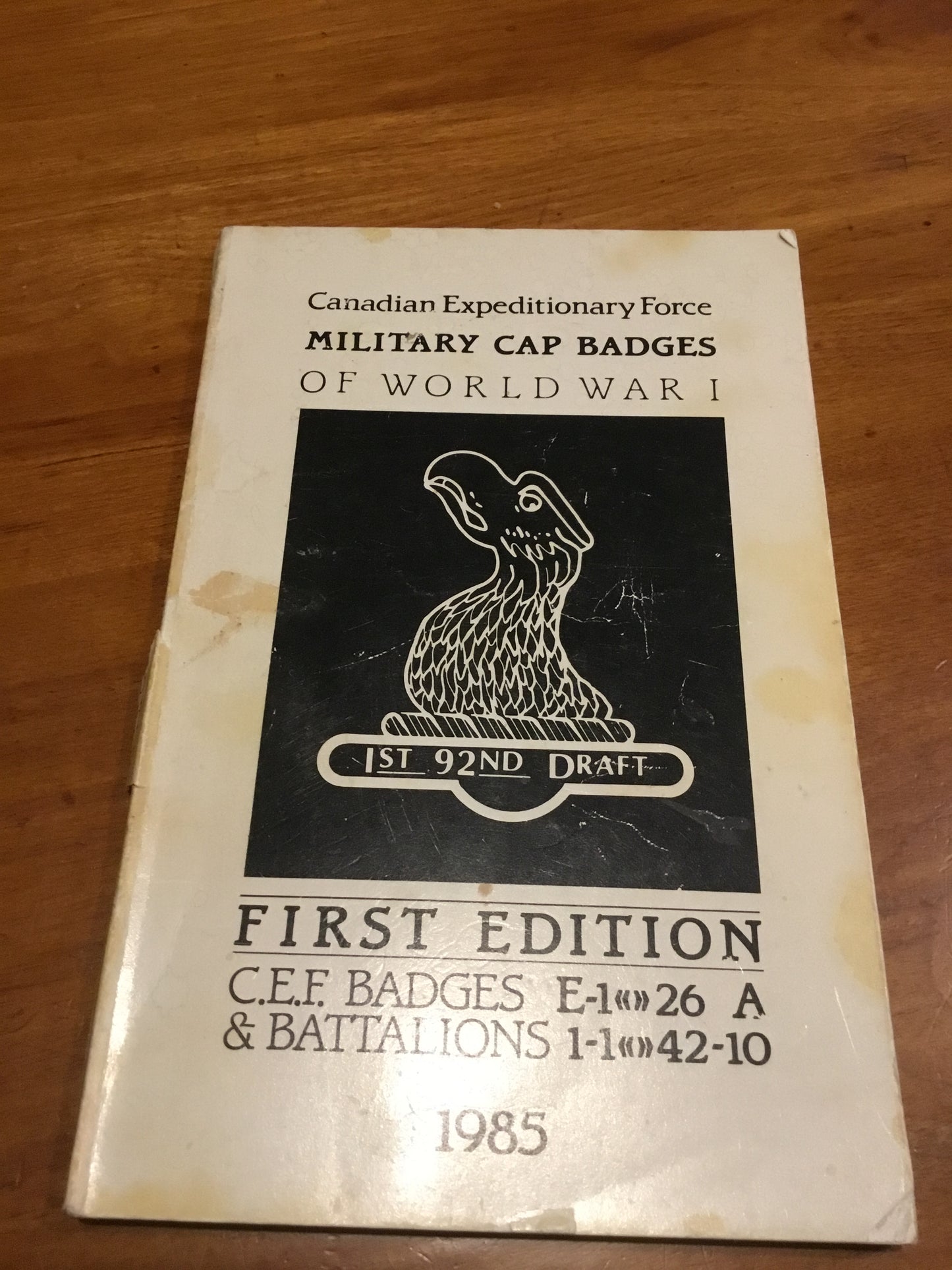 Canadian Expeditionary Force Military Cap Badges of World War I - Rosen Martin