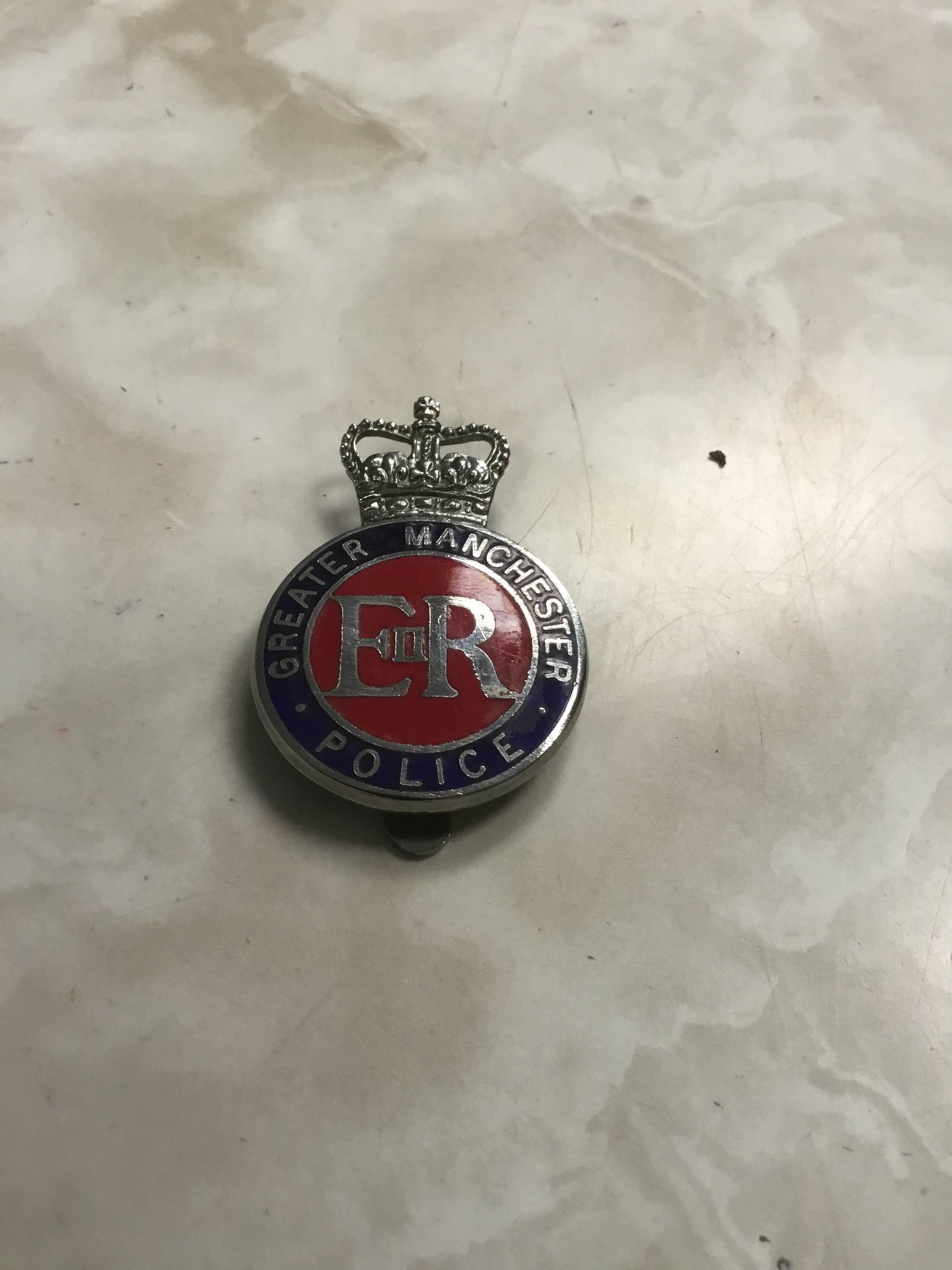 Greater Manchester Police Enamelled Cap Badge - Queen's Crown