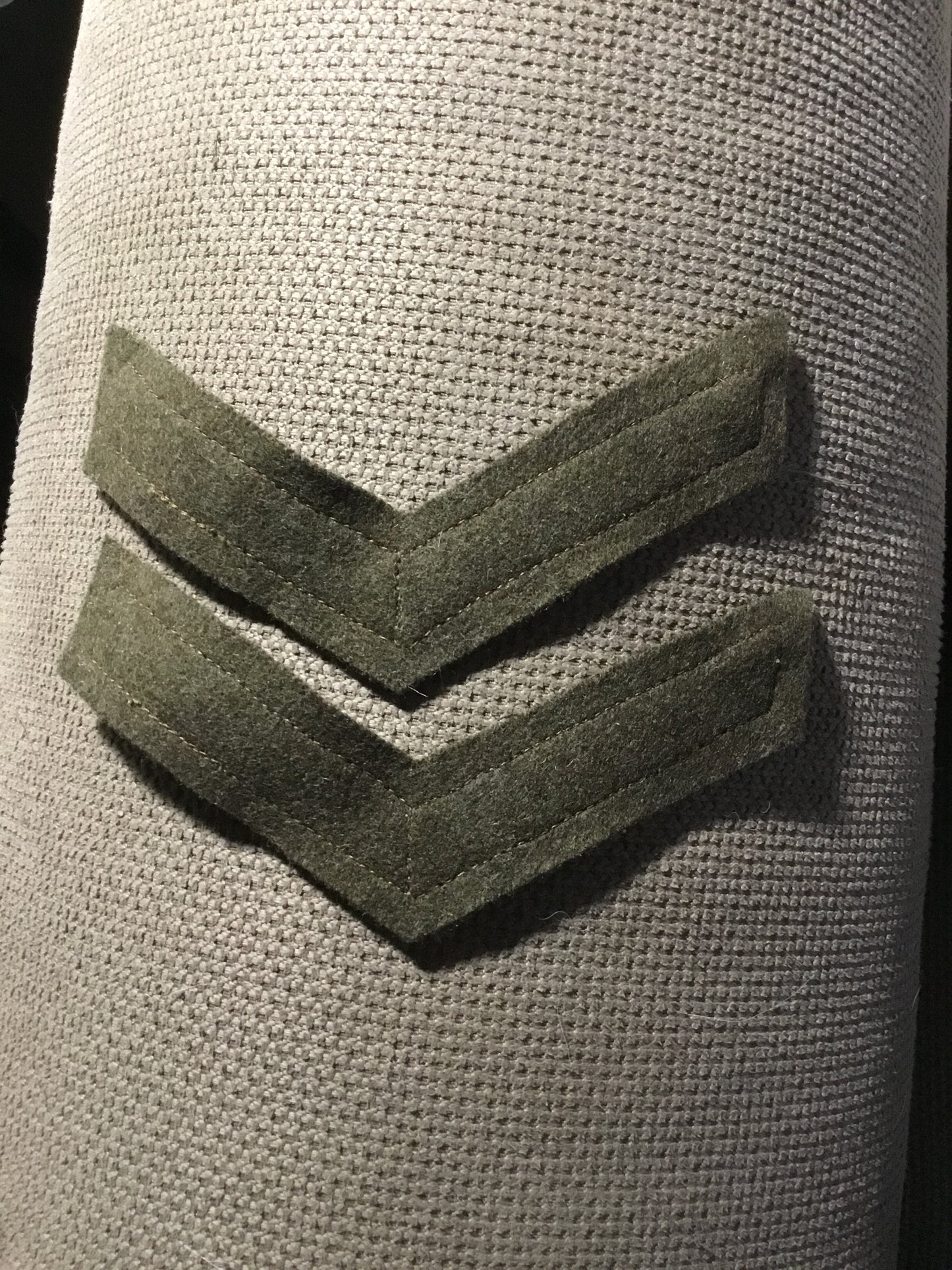 Pair WW11 Canadian Private /rank chevrons.