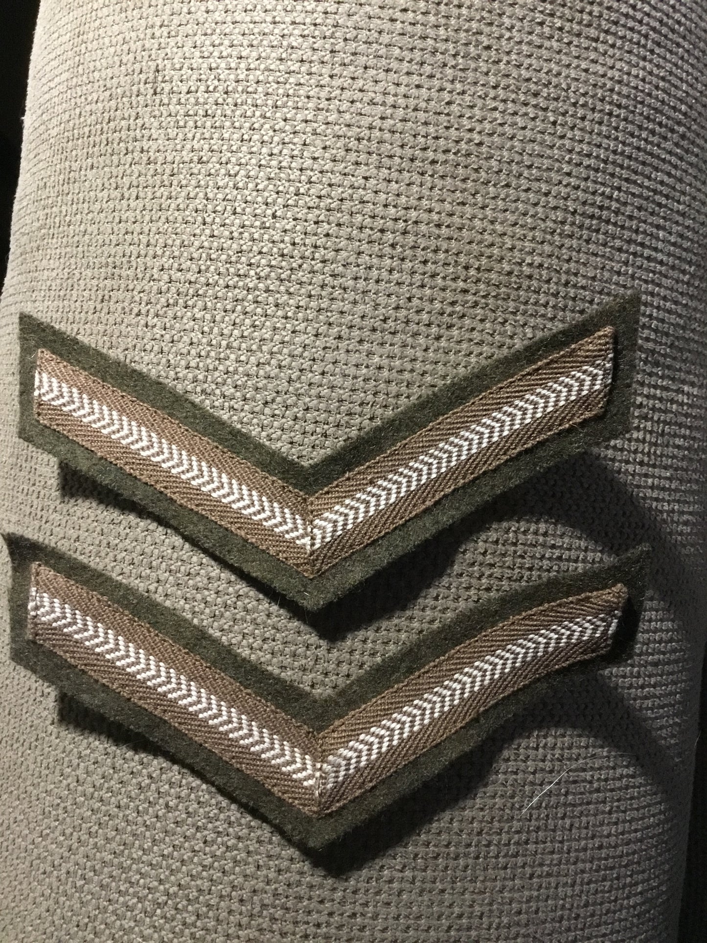 Pair WW11 Canadian Private /rank chevrons.