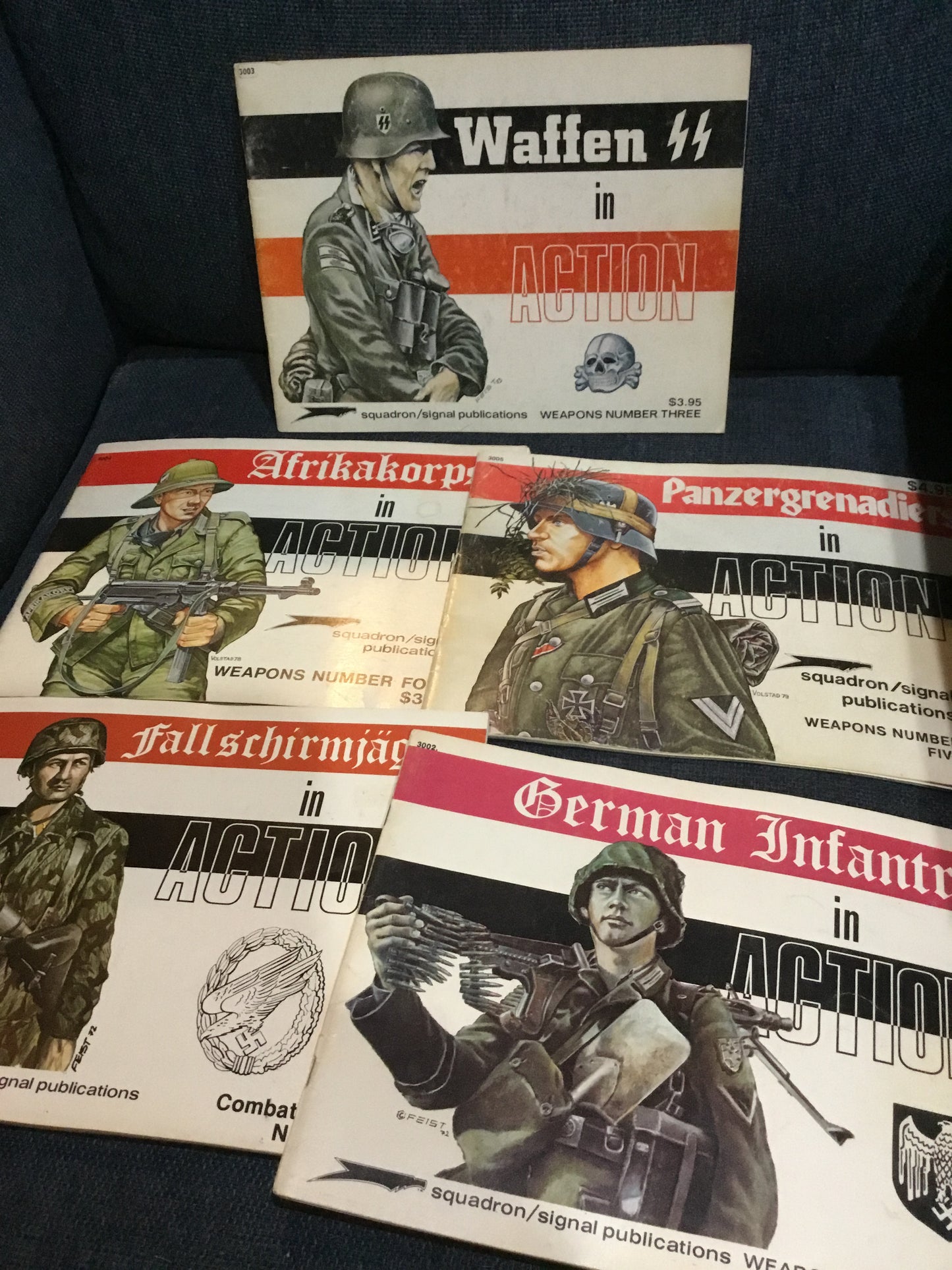 Lot of 5 Action Books WW11 Germany Afrikakorps, Panzergrenadiers