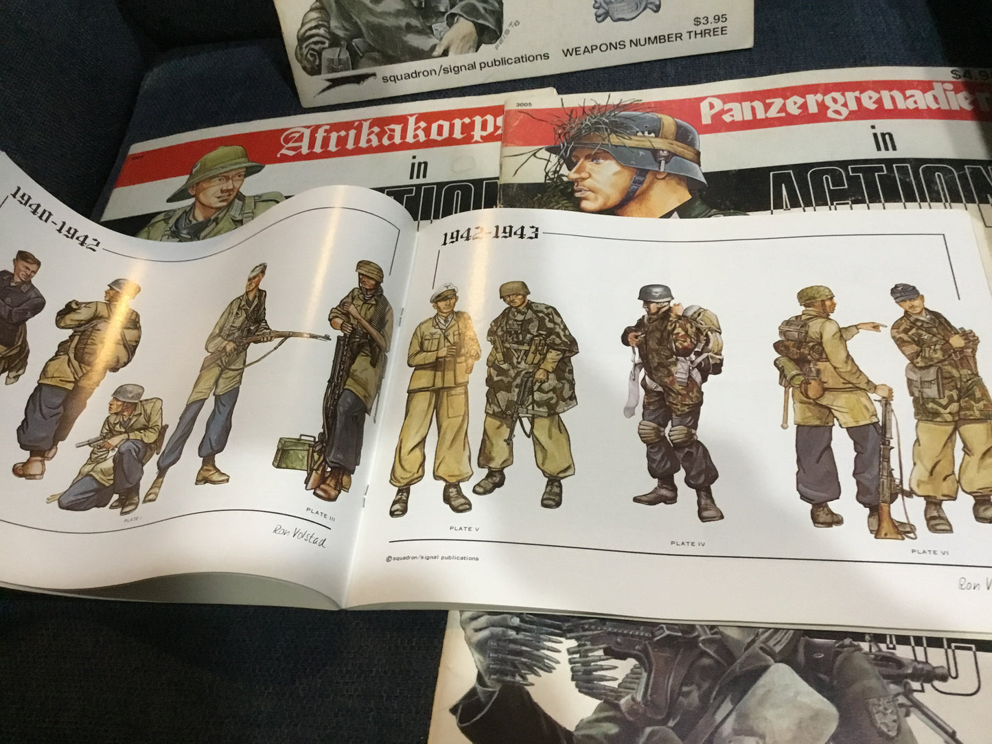 Lot of 5 Action Books WW11 Germany Afrikakorps, Panzergrenadiers