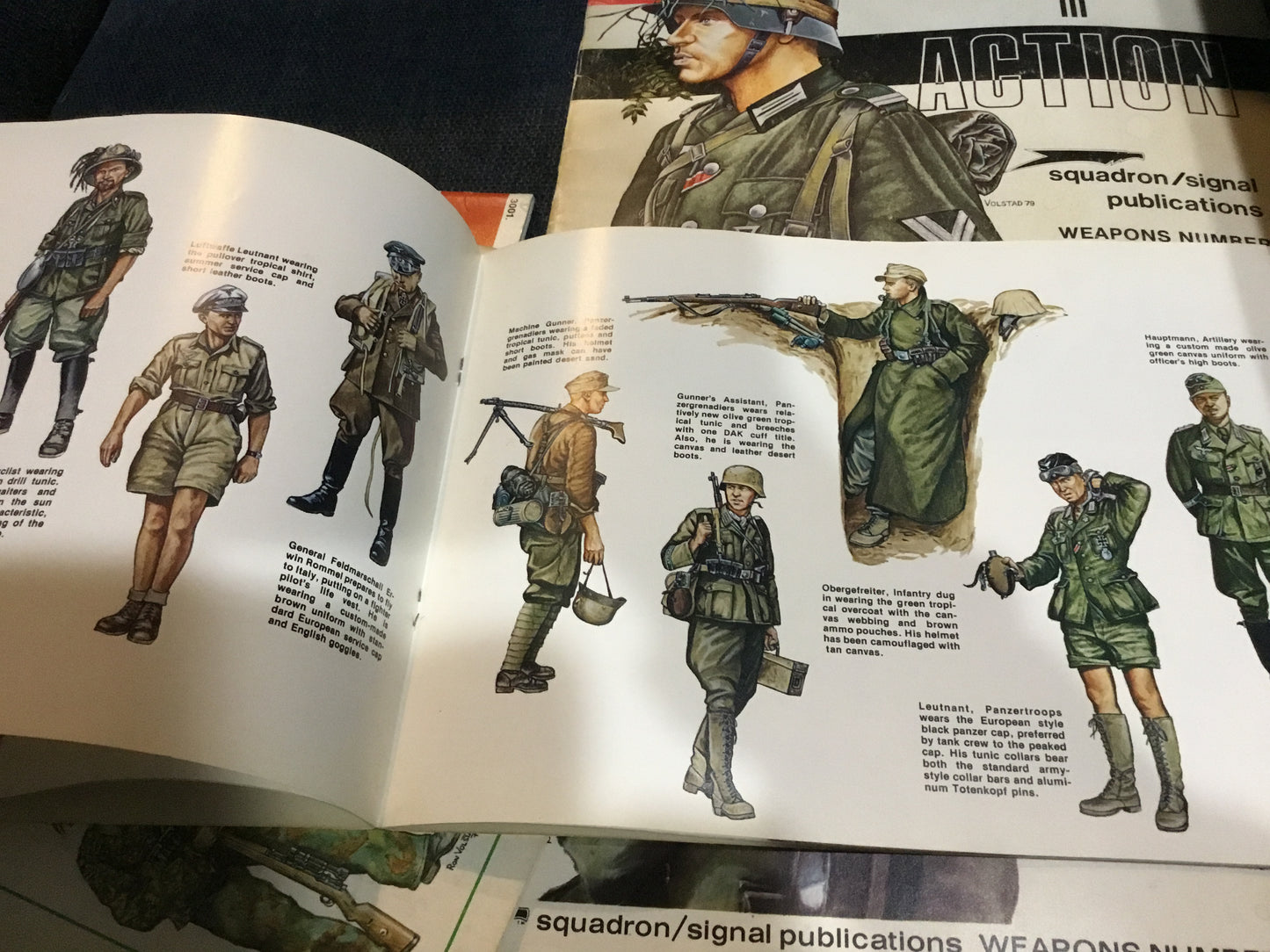 Lot of 5 Action Books WW11 Germany Afrikakorps, Panzergrenadiers