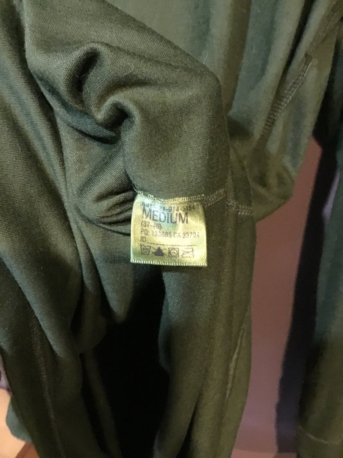 Military Fleece Sleep Shirt/ Under shirt , Medium